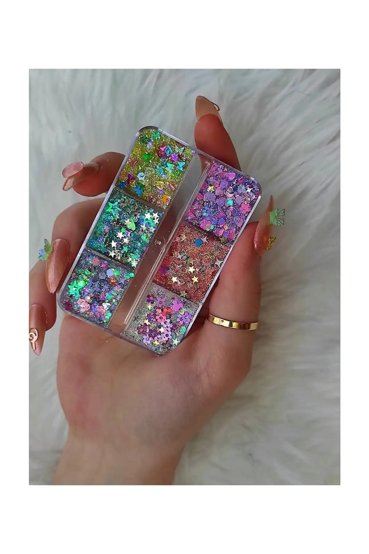 Hbtasarim Glitter Jel Far ve Simli Jel Far Paleti Karşılaştırması 1