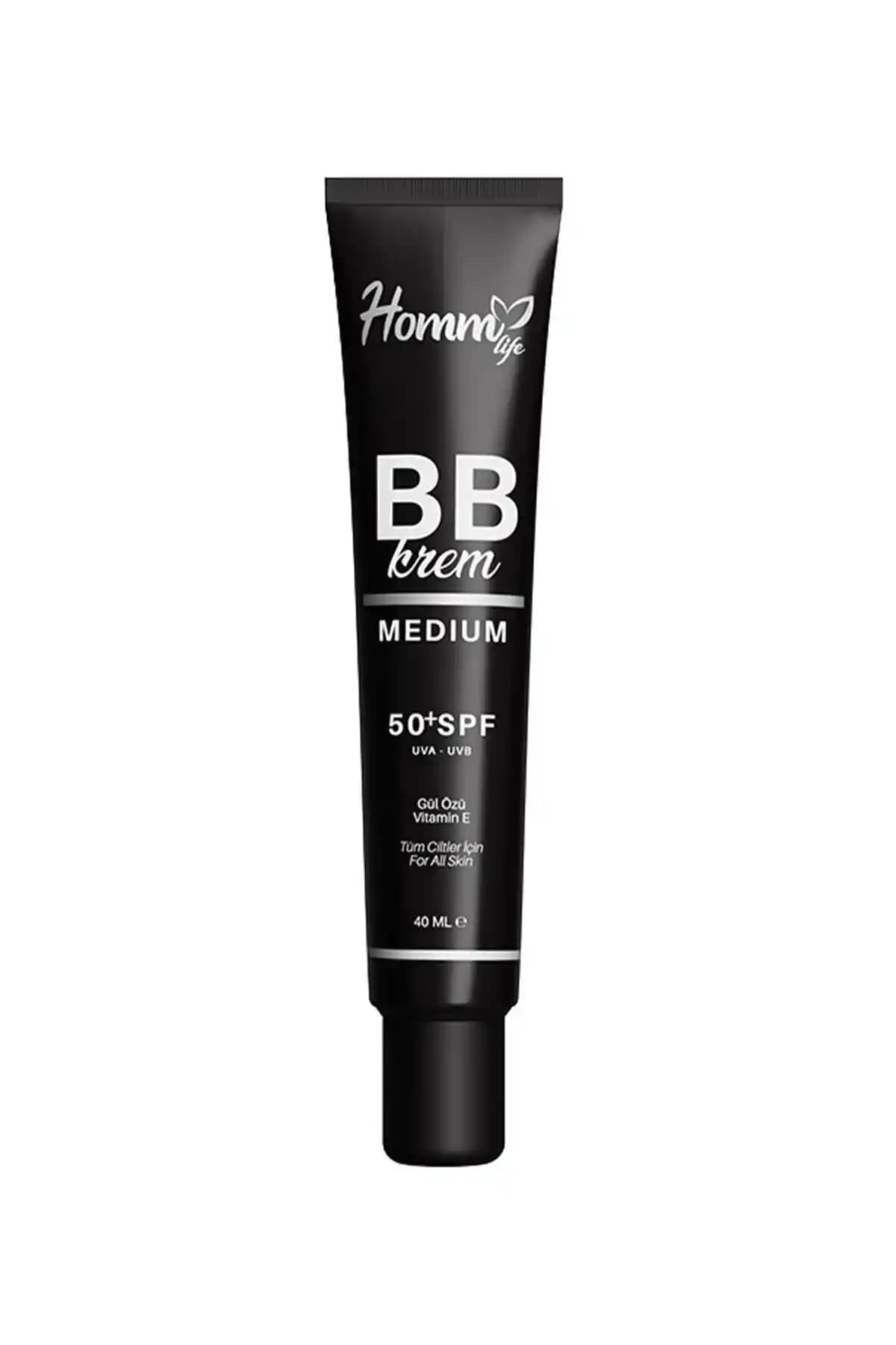 Homm Life BB Krem Medyum 50 SPF Günlük Kullanım İçin Yüksek Koruma ve Doğal Görünüm Sağlar