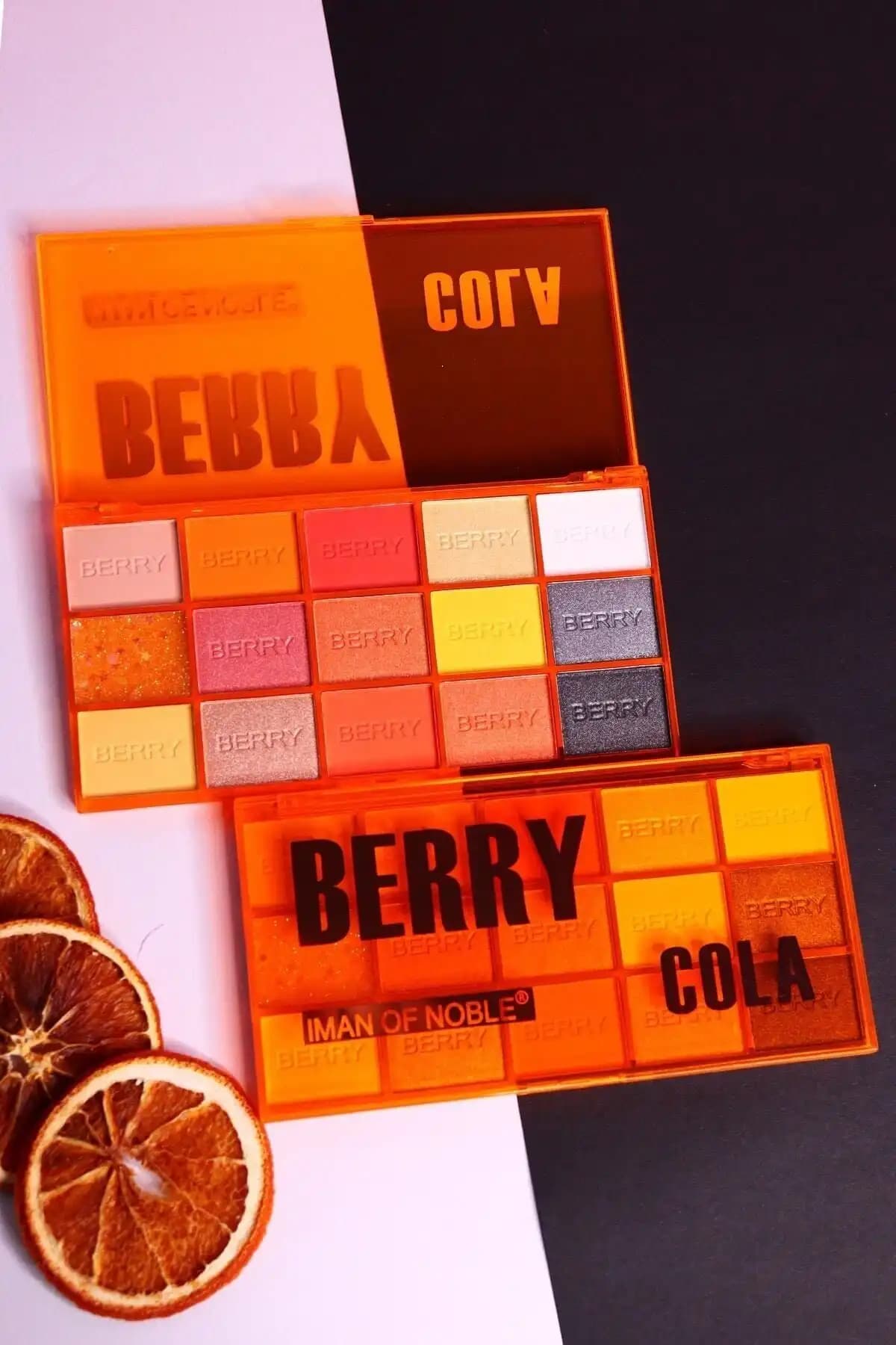IMAN OF NOBLE Berry Cola ve Lady Beauty Flamingo Paletleri Karşılaştırması 1