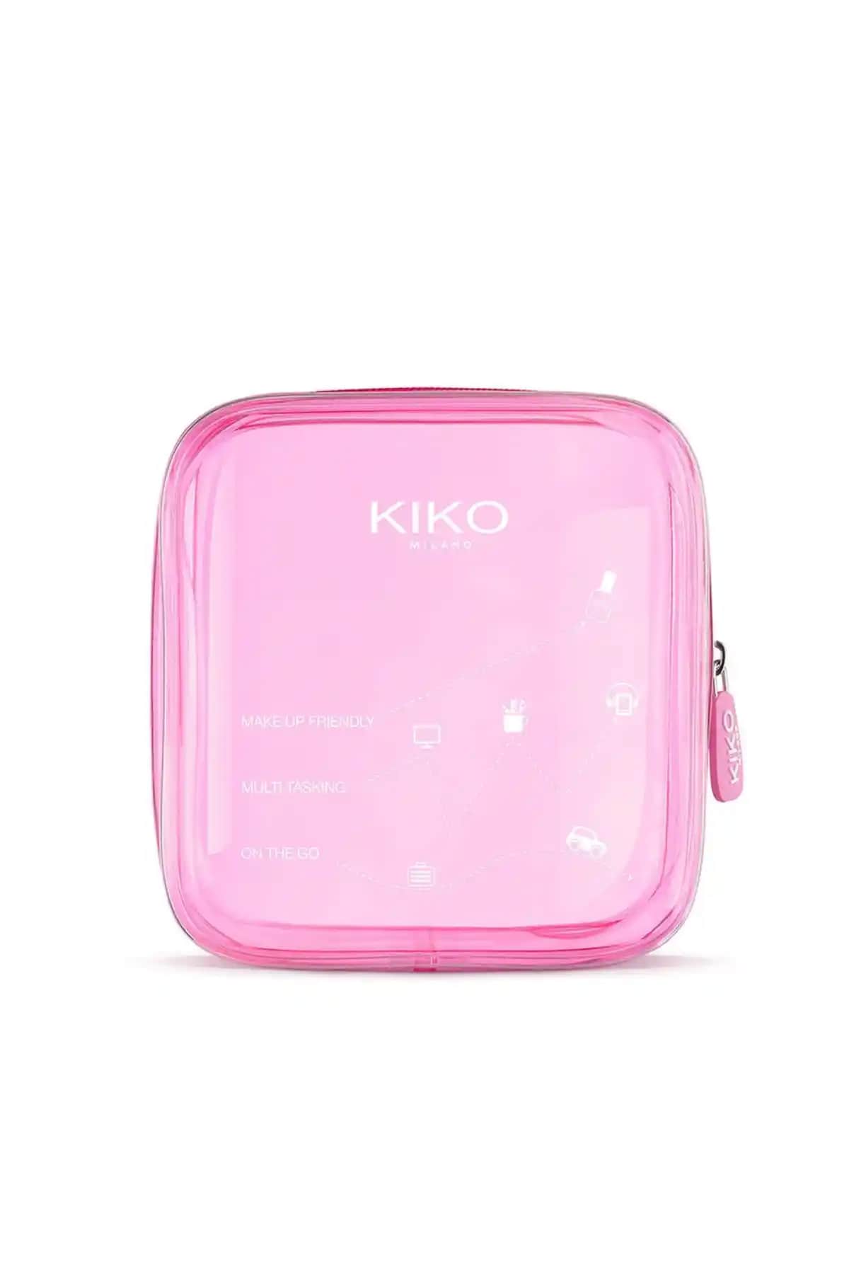 KIKO Mini Pochette 01 Pembe Makyaj Çantası Dayanıklı ve Şık Tasarım