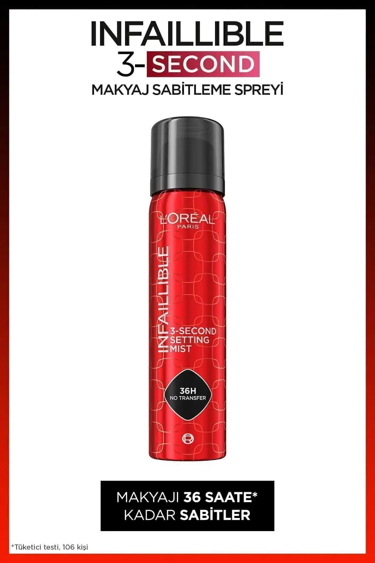L'Oreal Infaillible ve PROCSIN Makyaj Sabitleyici Spreylerin Karşılaştırması 1