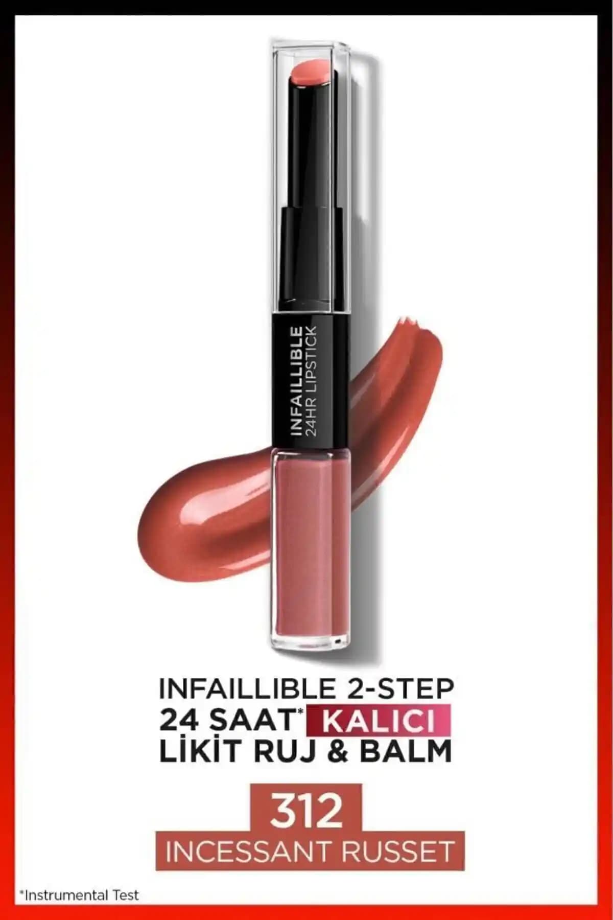 L'Oreal Paris Infaillible 2-step 24 Saat Kalıcı Likit Ruj ve Balm - Parlak ve Nemli Dudaklar