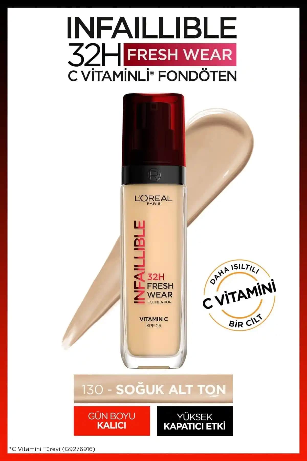 2025'te Kusursuz Cilt İçin L'Oreal Infaillible 32h Fresh Wear Fondöten