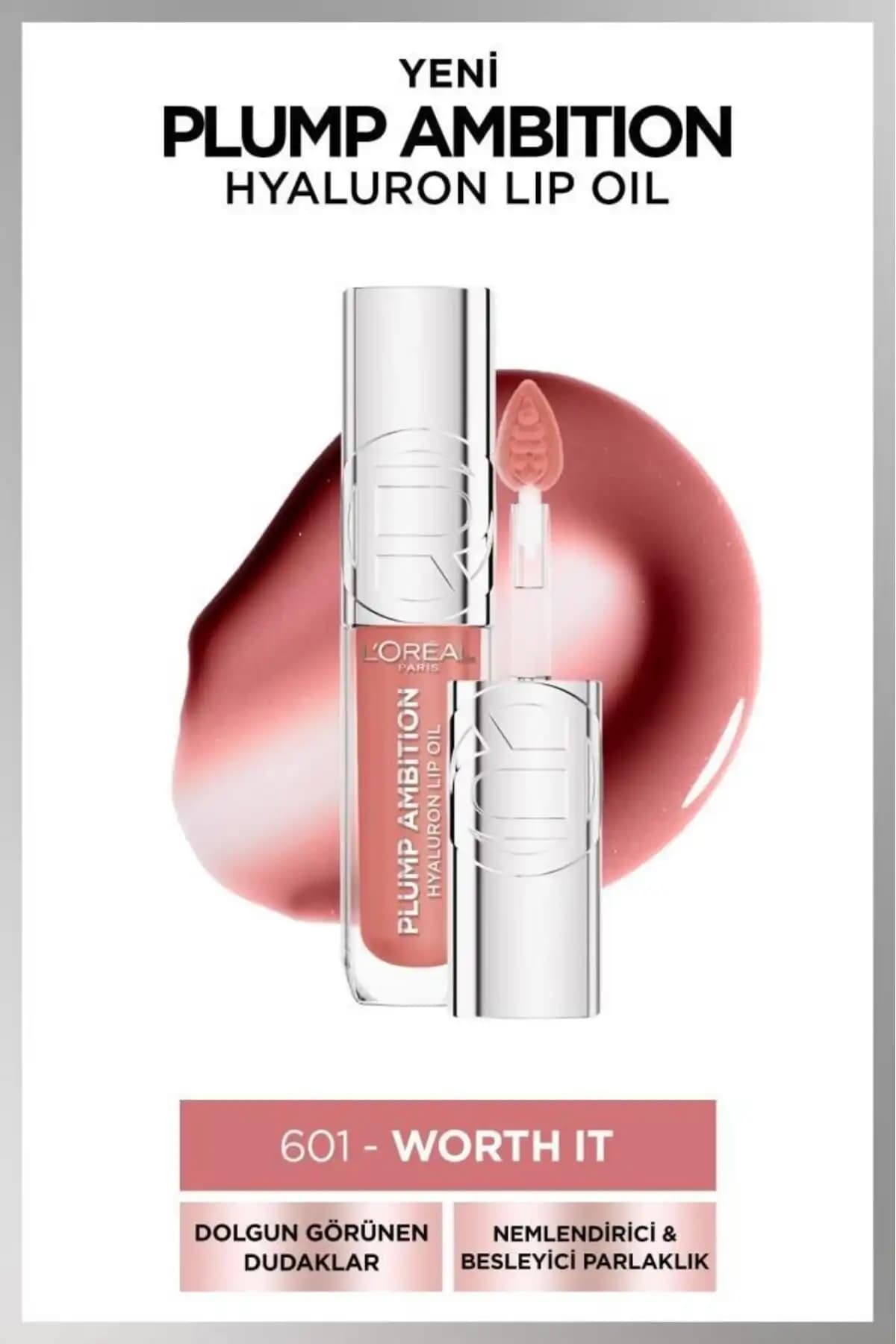L'Oreal Paris Plump Ambition Hyaluron Lip Oil Dudak Dolgunlaştırıcı ve Parlaklık Sağlayan Ürün