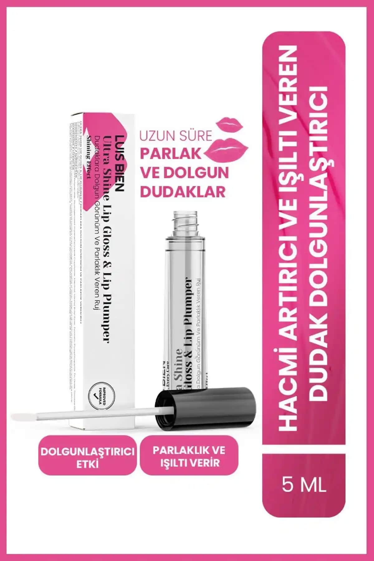 Luis Bien Dudak Dolgunlaştırıcı ve Parlatıcı ile Hacimli ve Işıltılı Dudaklar Elde Edin