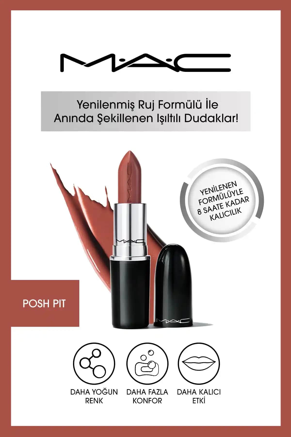 MAC Lustreglass Sheer-shine Ruj Parlaklık ve Şıklık Sunan Organik Dudak Rengi