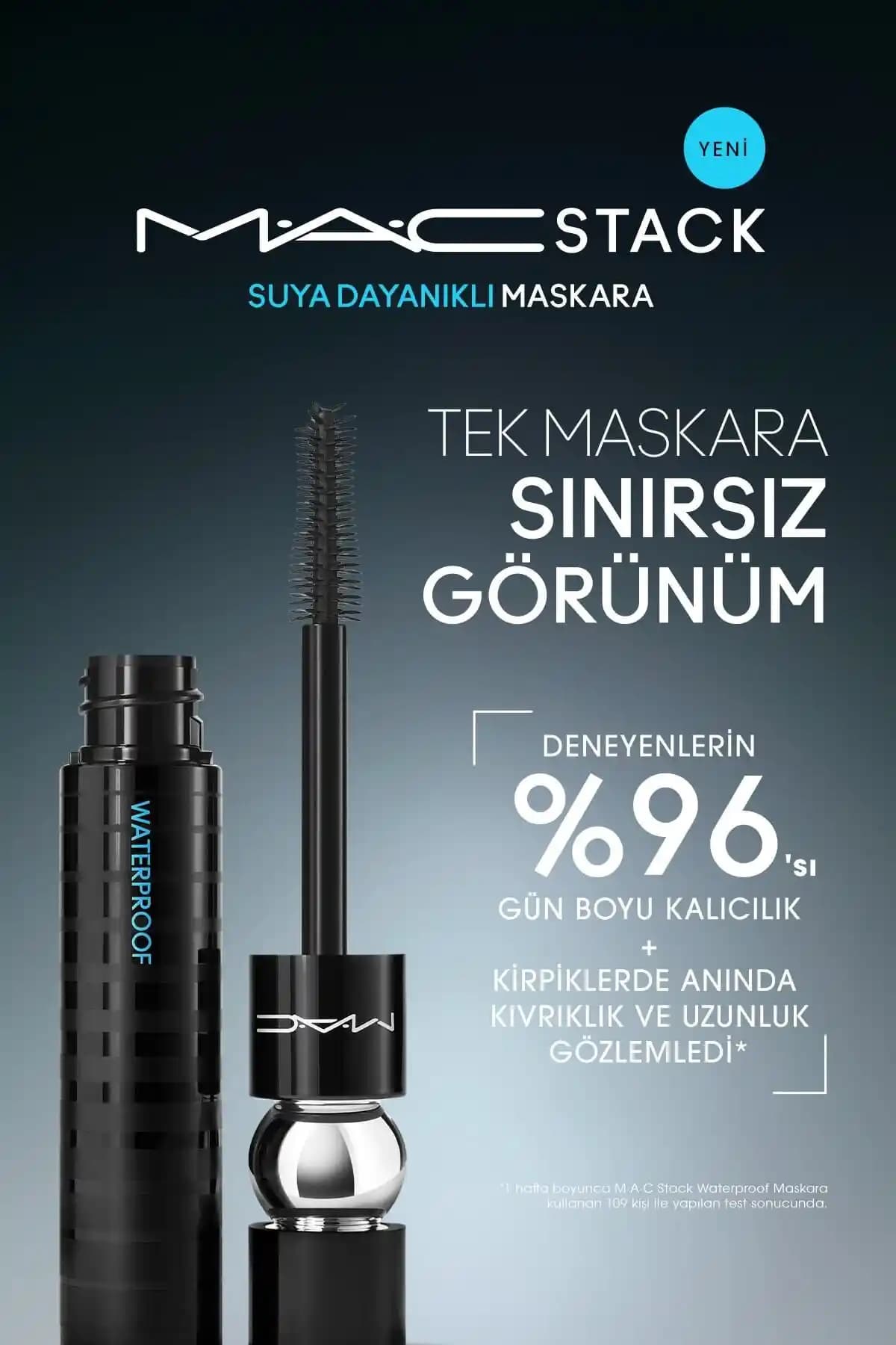 Mac M·a·cstack Waterproof Maskara: Suya ve Tere Dayanıklı Kirpik Uzatma ve Hacim Artırıcı
