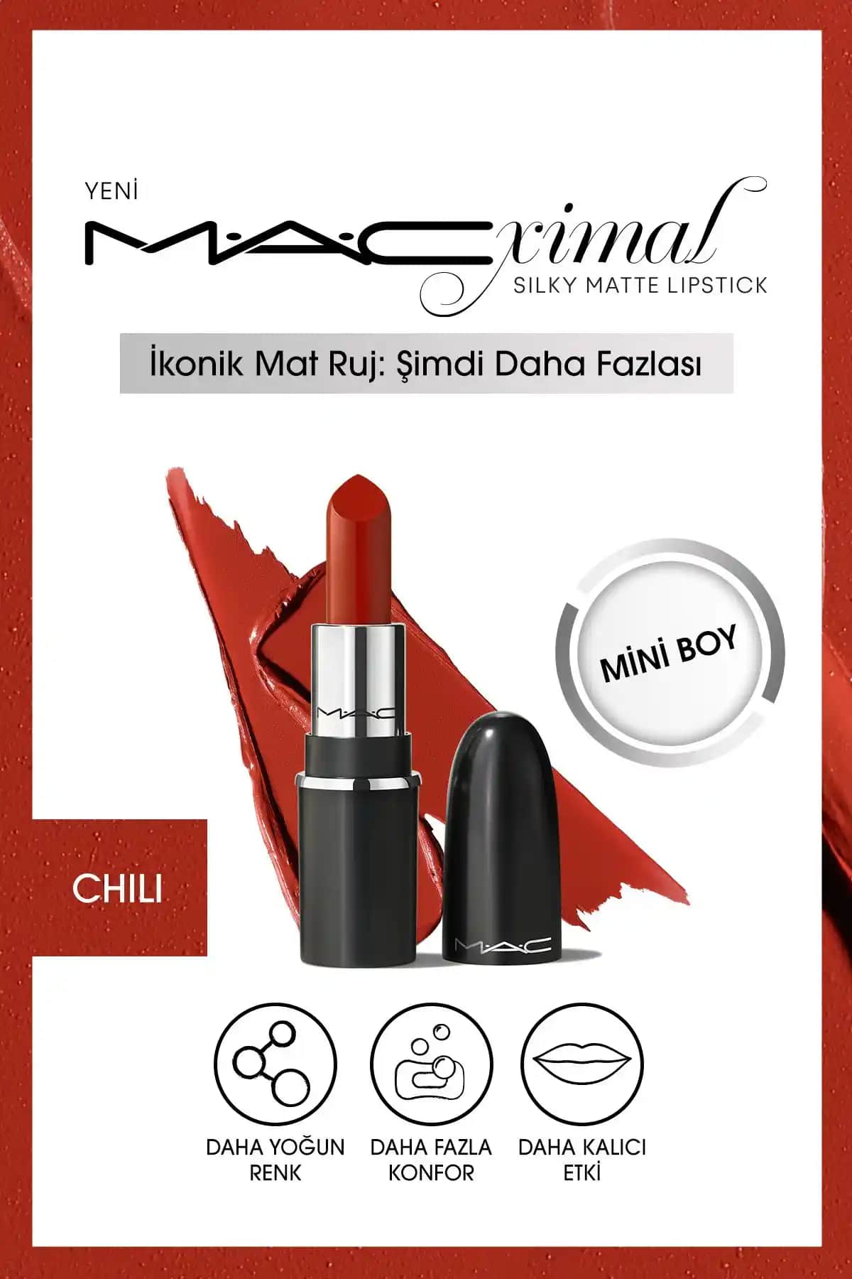 Mac Macximal Mini Mac Silky Matte Ruj - Şık ve Kalıcı Dudak Makyajı İçin Uygun