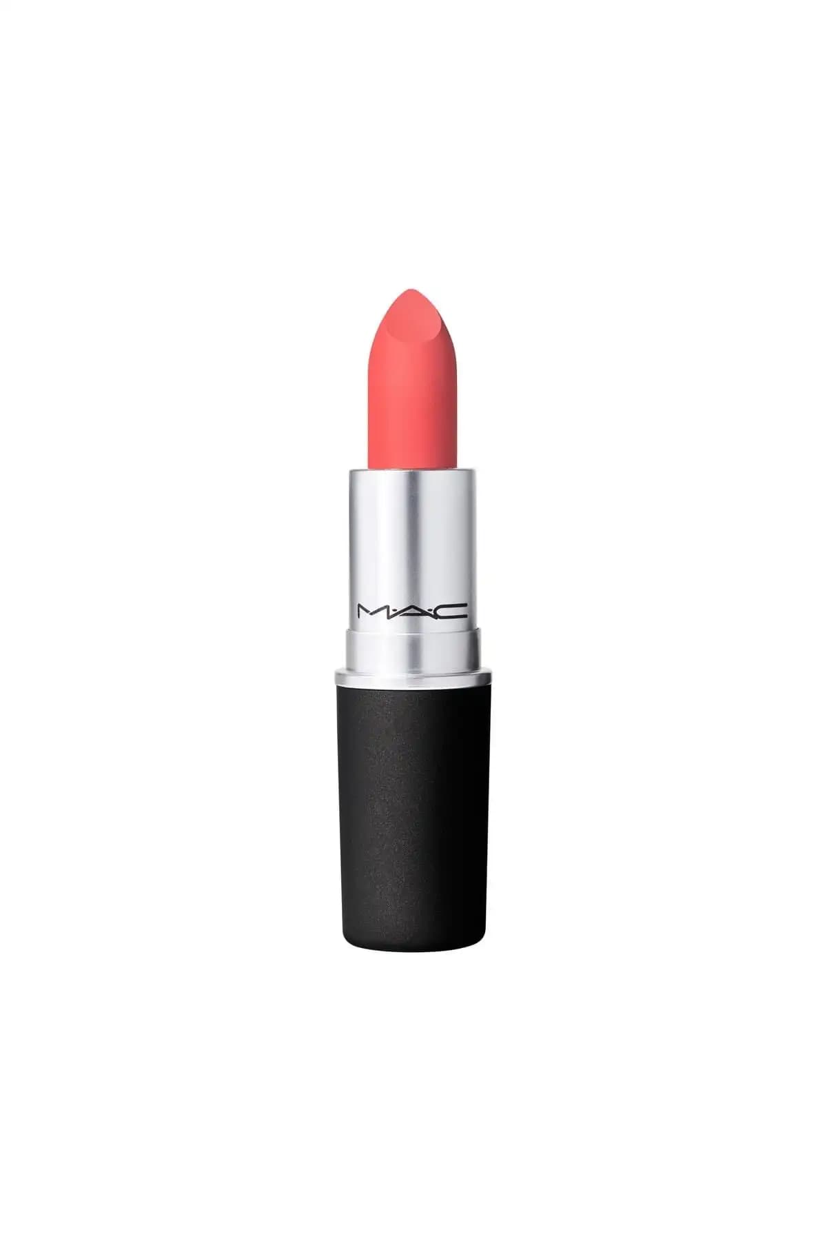Mac Powder Kiss Mat Ruj Sheer Outrage 3g - Nemlendiren ve Doğal Görünüm Sağlayan Kadife Renk