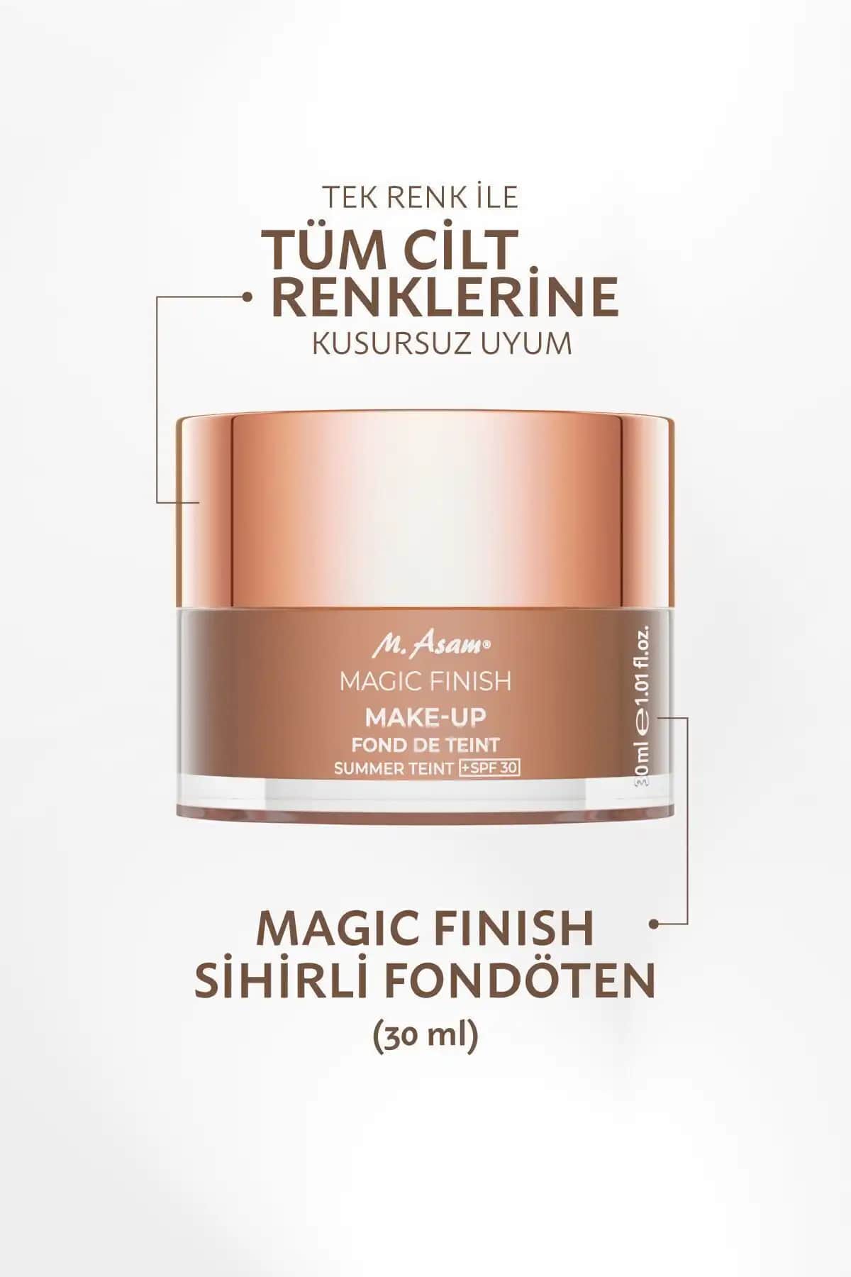 Masam Magic Finish 30 ml: Doğal ve Mat Görünüm Sağlayan Yüksek Performanslı Fondöten