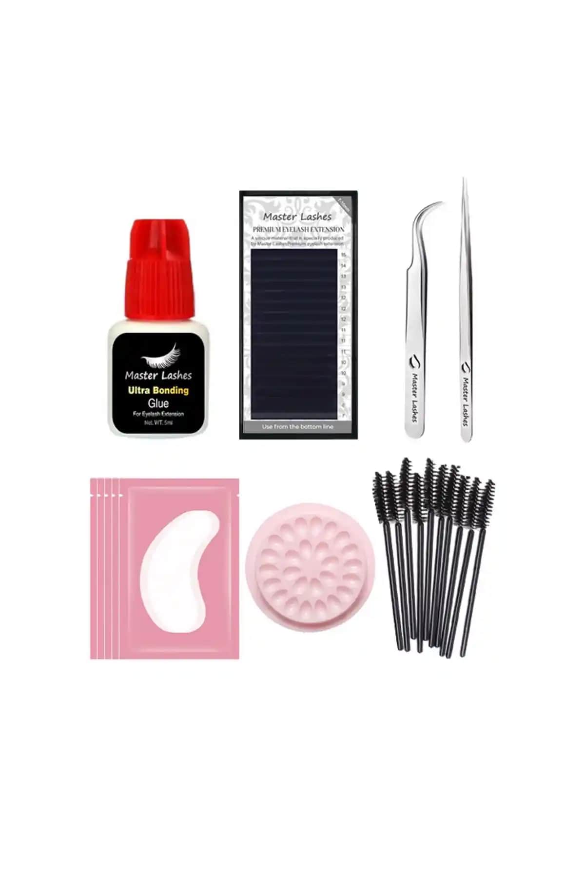 Master Lashes Ipek Kirpik Mini Başlangıç Seti ile Doğal ve Uzun Süreli Kirpik Uygulaması