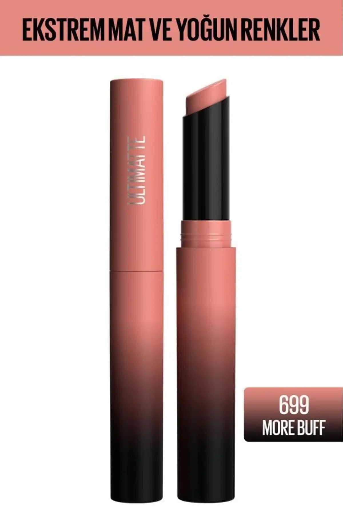 Maybelline Color Sensational Ultimatte Mat Ruj Karşılaştırması: 599 More Mauve ve 699 More Buff 2