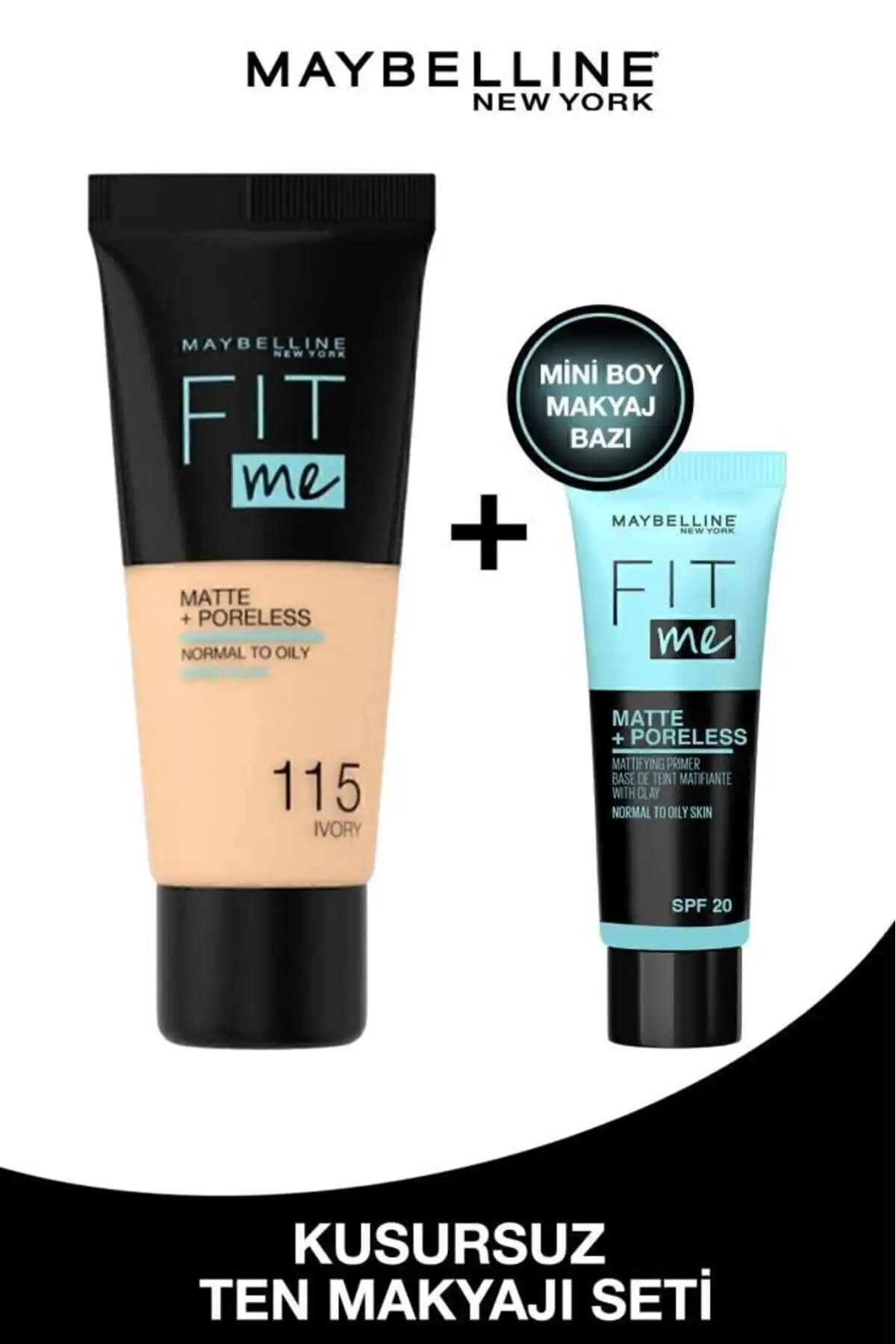 Maybelline Fit Me Matte+poreless Fondöten Karşılaştırması 110 ve 115 Renk Seçenekleri 2