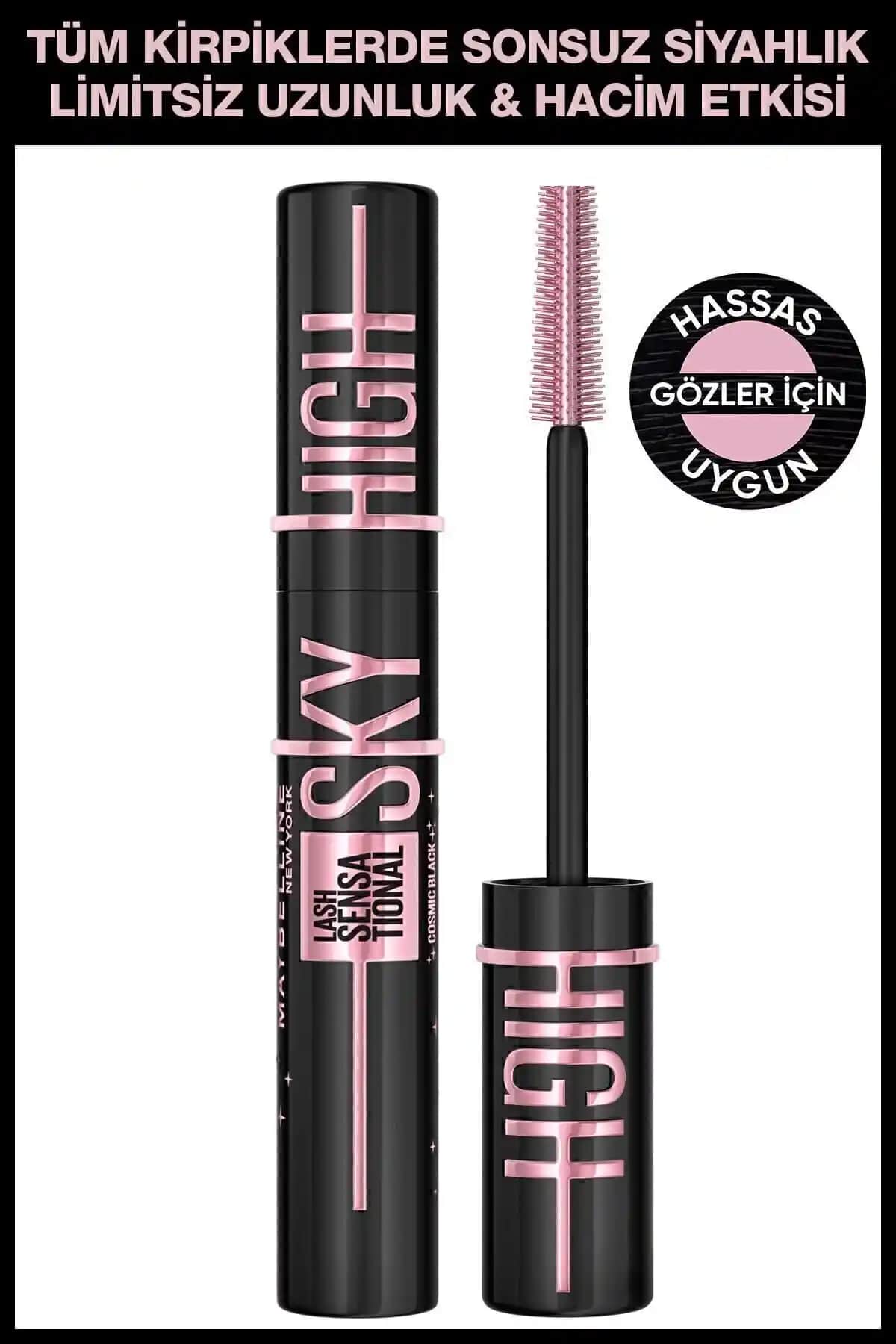Maybelline Lash Sensational Sky High Cosmic Black Maskara: Hacimli ve Uzun Kirpikler İçin Ideal Ürün