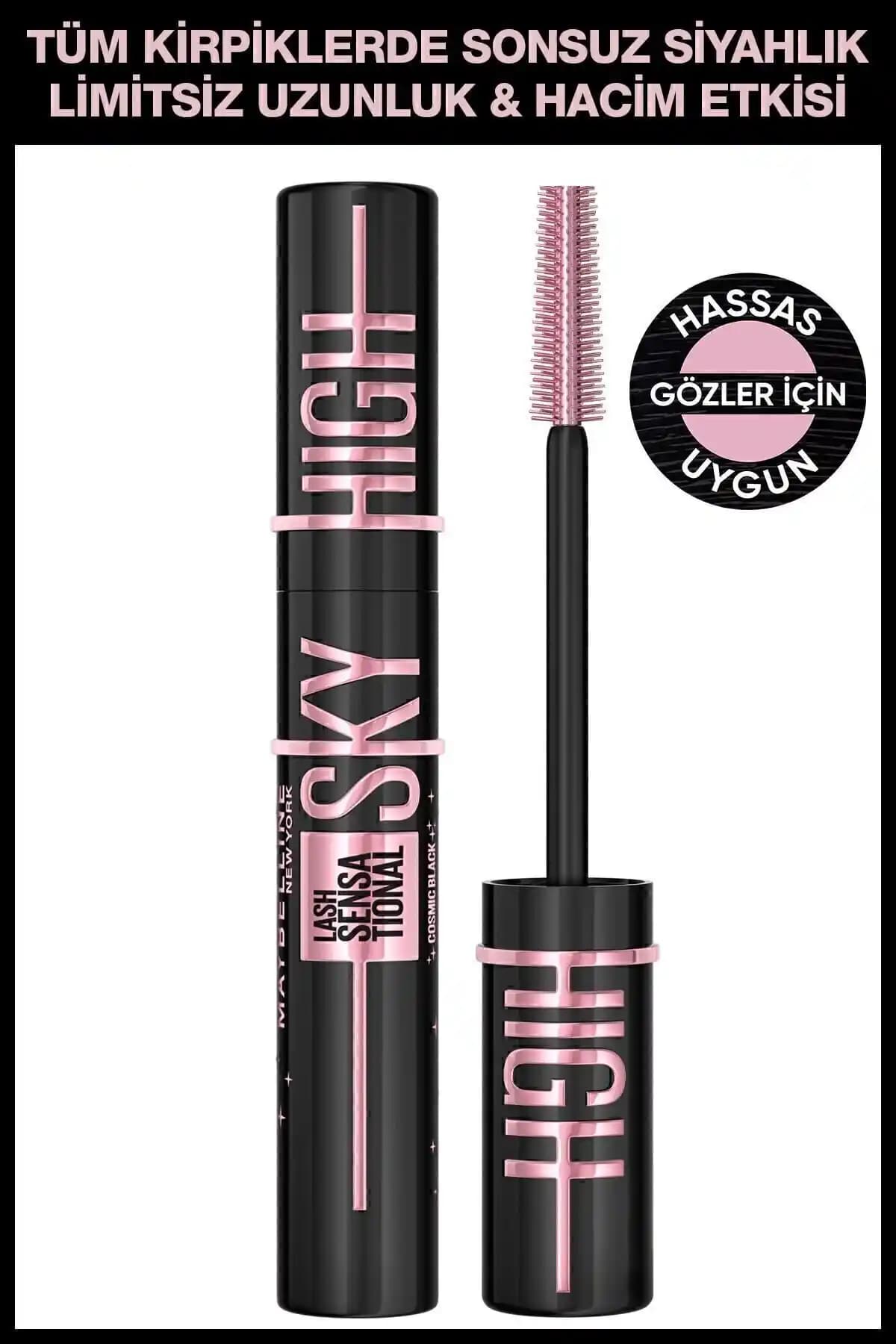 Maybelline Lash Sensational Sky High Cosmic Black Maskara: Hacimli ve Uzun Kirpikler İçin Ideal Ürün