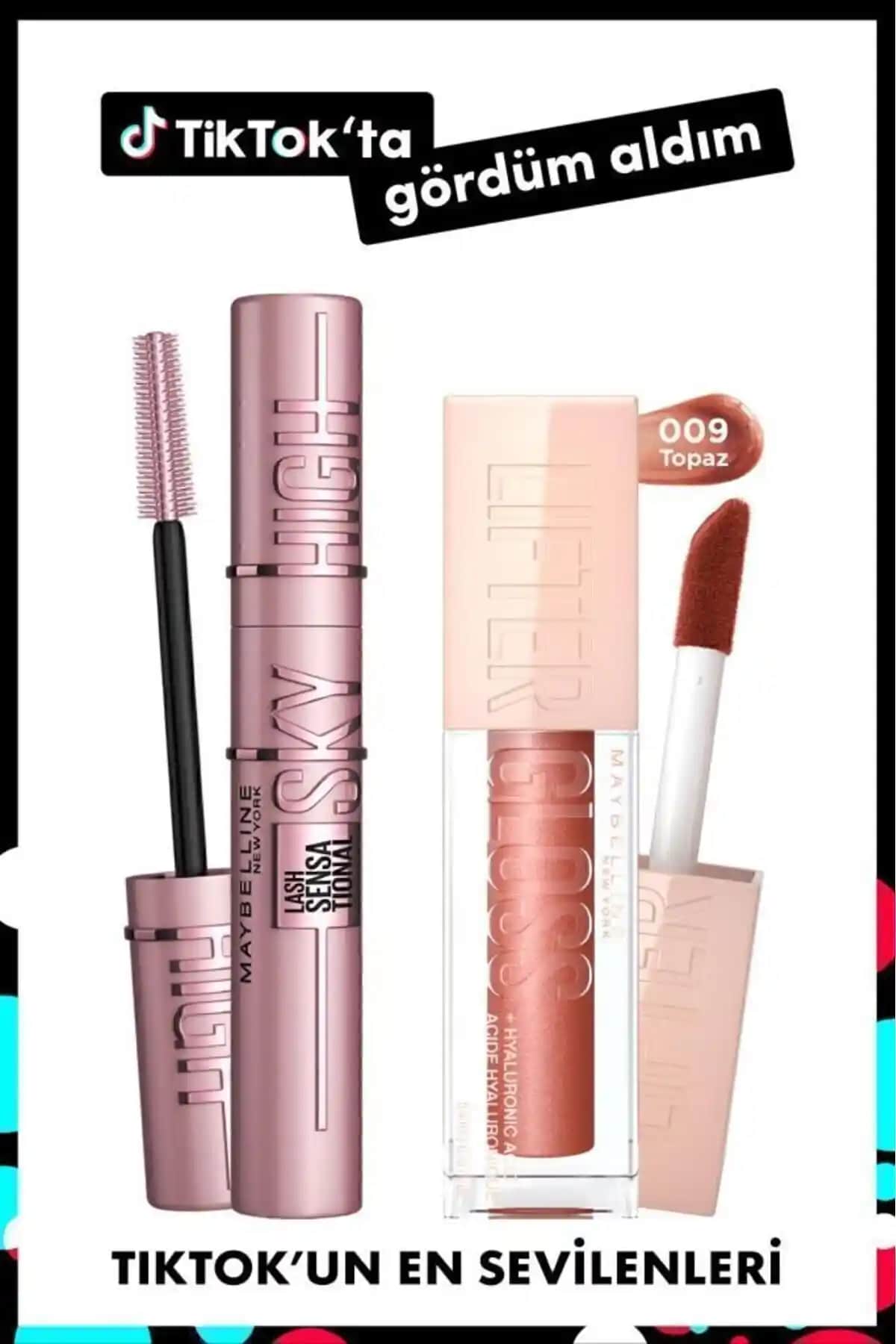Maybelline Lash Sensational Sky High Maskara ve Lifter Gloss ile Doğal ve Çekici Makyaj Deneyimi