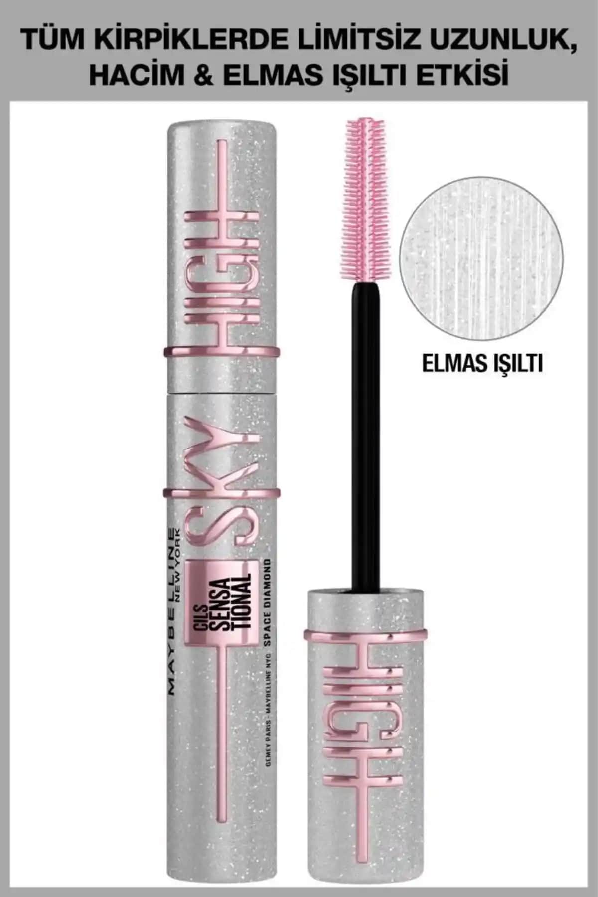 Maybelline Lash Sensational Sky High Space Diamond Top Coat ile Kirpiklere Işıltı ve Uzunluk Katın