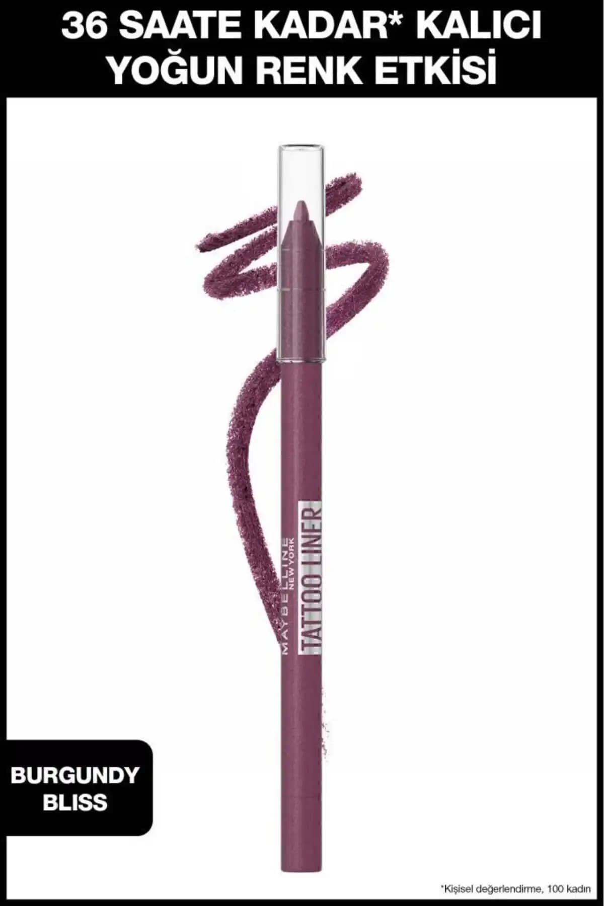 Maybelline New York Tattoo Liner Jel Göz Kalemi Karşılaştırması: Burgundy Bliss ve Purplepop Özellikleri 1