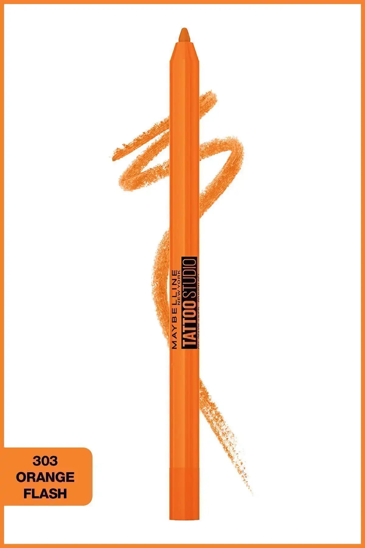 Maybelline New York Tattoo Liner Jel Göz Kalemi Turuncu Flash Uzun Ömürlü ve Suya Dayanıklı