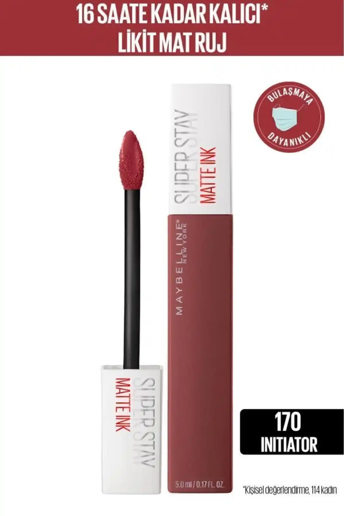Maybelline Super Stay Matte Ink Likit Mat Ruj 170 Initiator Uzun Süre Kalıcı ve Doğal Görünüm