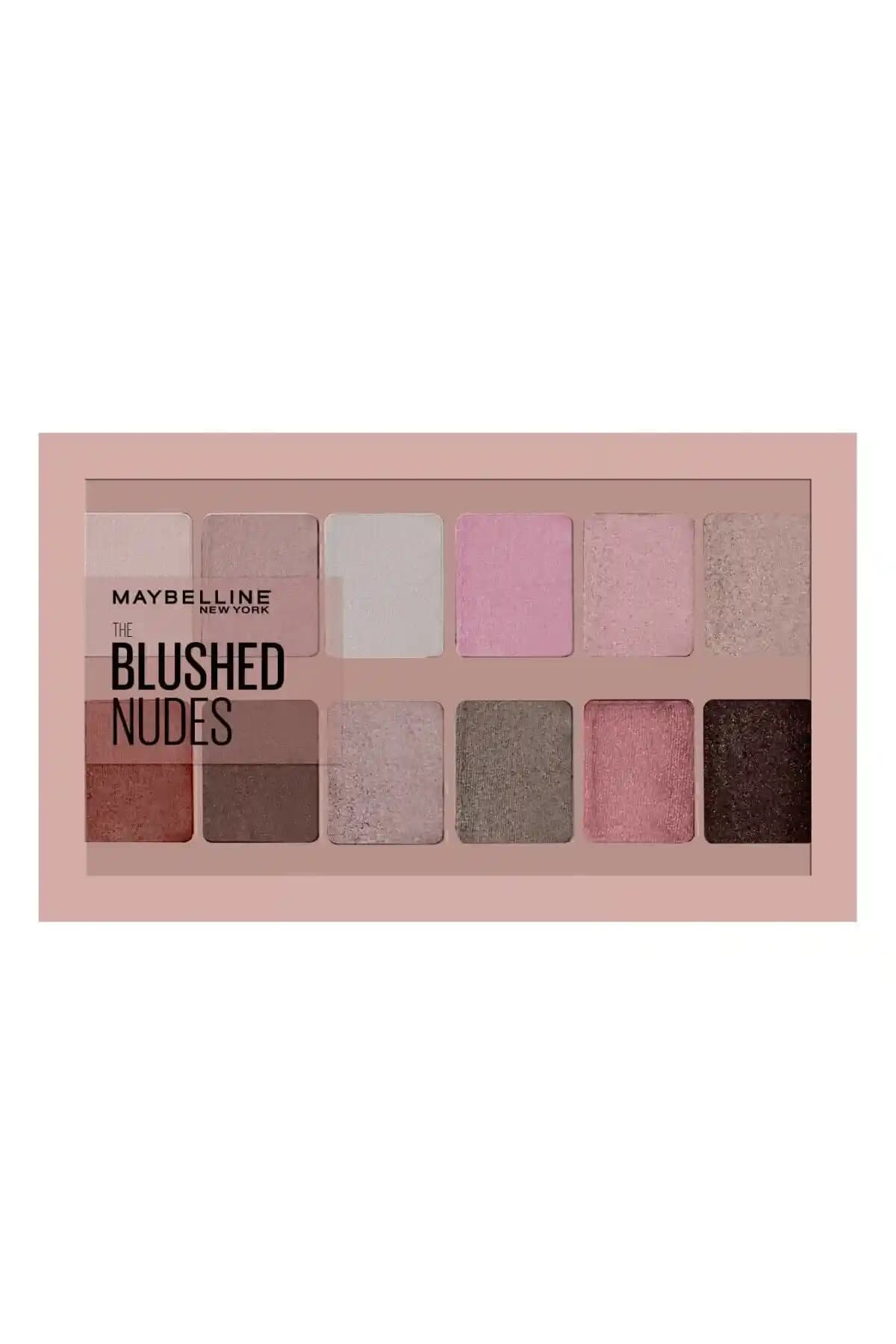 Maybelline The Blushed Nudes Makaj Paleti: Günlük ve Profesyonel Kullanım İçin 12 Renkli