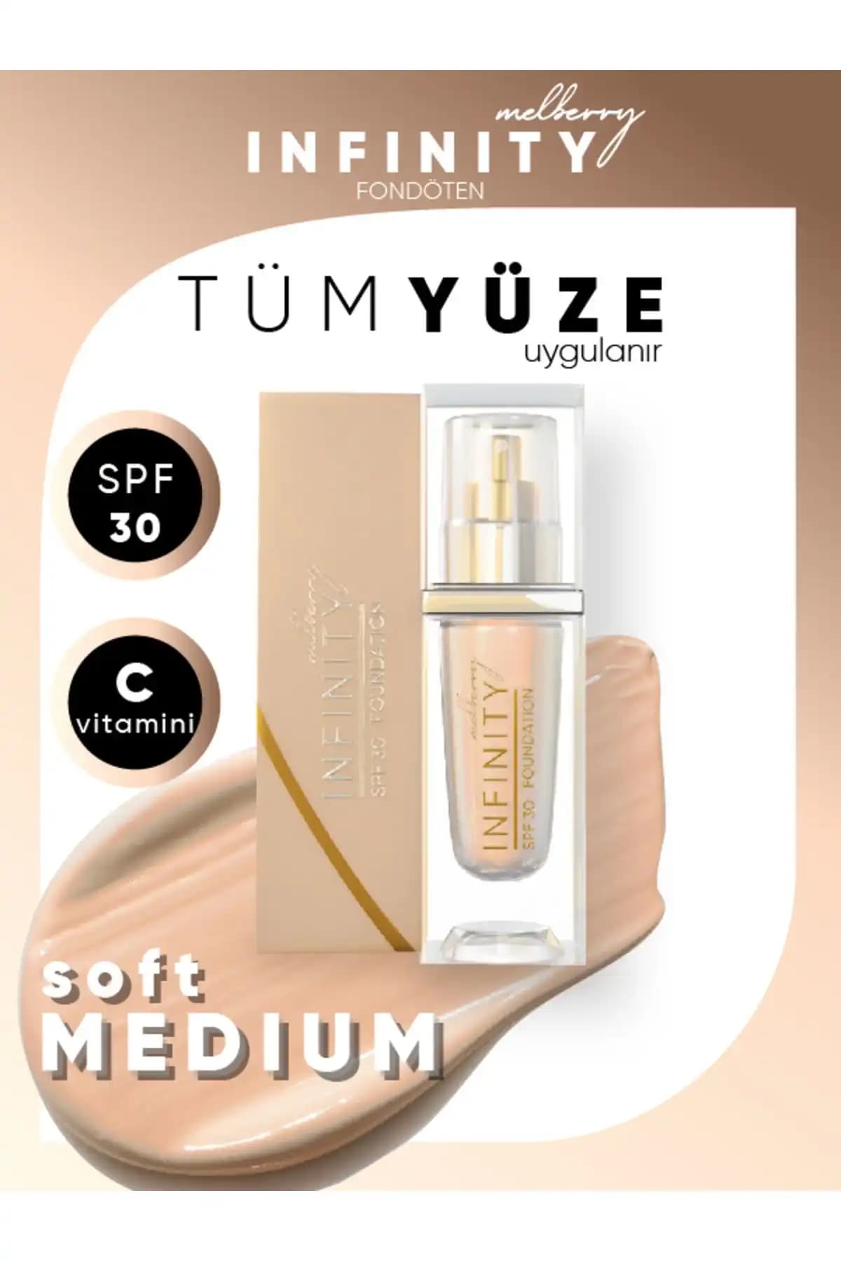 Melberry Infinity Fondöten Büyük Boy: Yüksek Kapatıcılık ve Doğal Mat Bitiş Özelliğiyle Makyaj Deneyimini Geliştirir