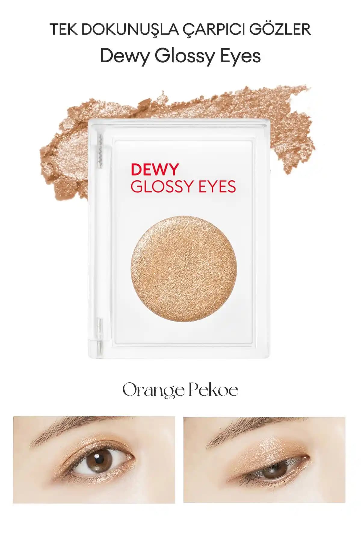 Missha Dewy Glossy Eyes Göz Farı Orijinal Turuncu Renk ile Işıltılı Görünüm Sunar