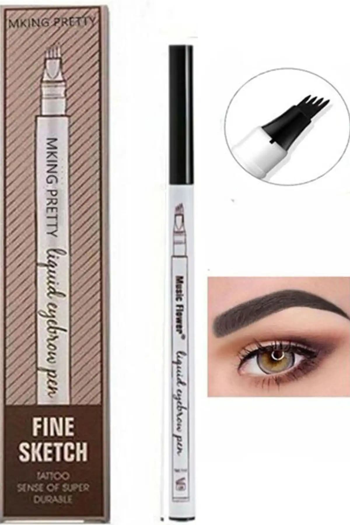 Mobee Fine Sketch ve Trinova Koyu Kahve Kaş Kalemi Karşılaştırması 1