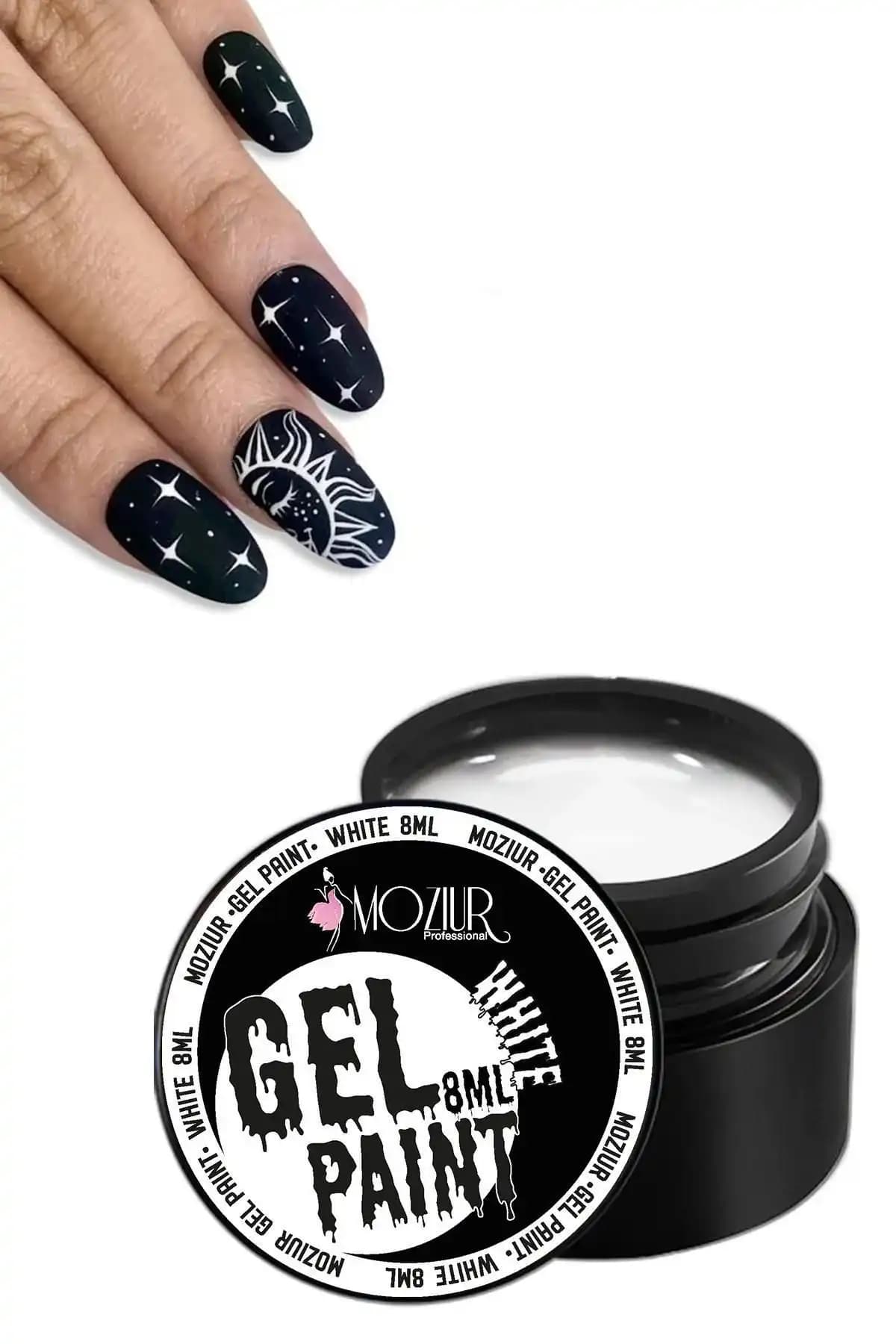 MOZIUR Gel Boya 8ml Beyaz Profesyonel Tırnak Sanatı İçin Yüksek Kaliteli Seçenek
