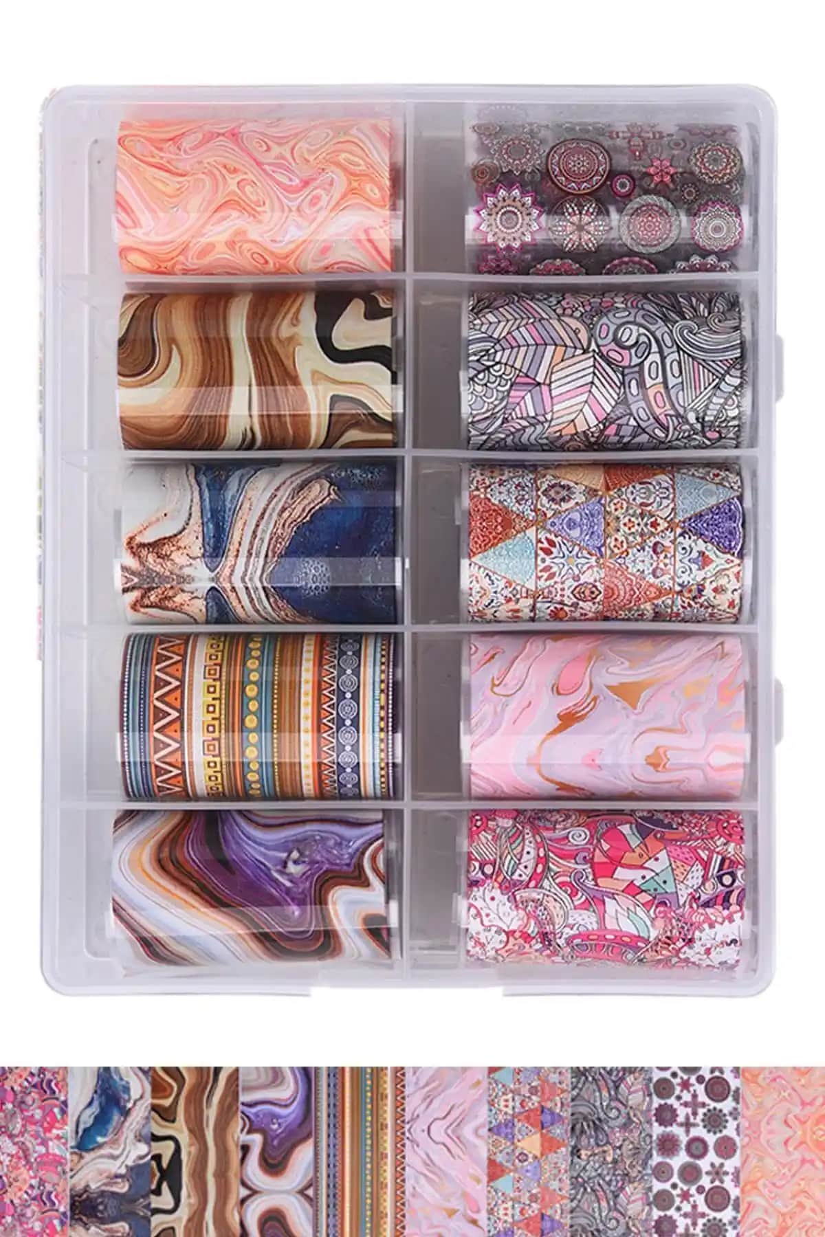 Moziur Tırnak Süsü Folyo Sticker F-2 ve F-3 Ürünleri Karşılaştırması