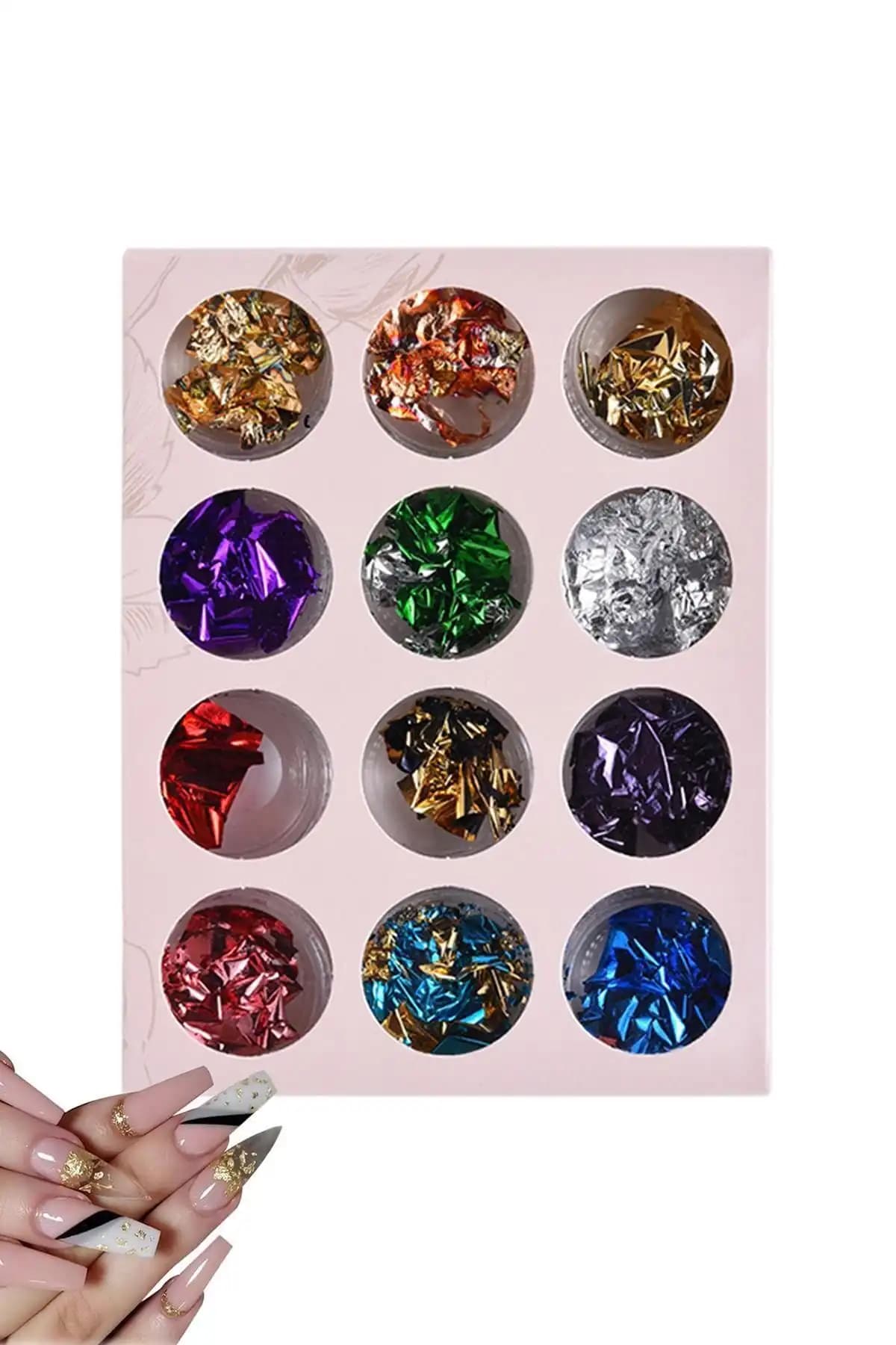 MOZIUR Tırnak Süsü Kırık Folyo Parça Folyo Sticker PF-5 Modern ve Dayanıklı Tasarım