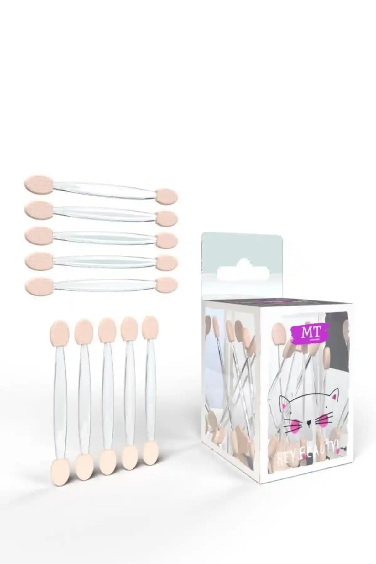 MT Far Fırçası Seti 10 Adet Toz Pembe Profesyonel ve Günlük Göz Makyajı Fırçası