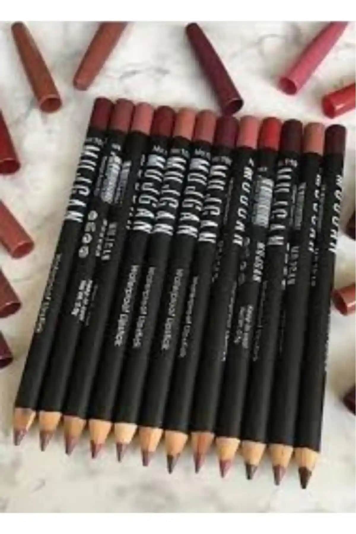 MUJGAN 12'li Pastel Renk Dudak Kalemi Seti: Kaliteli ve Çok Yönlü Makyaj Aksesuarı