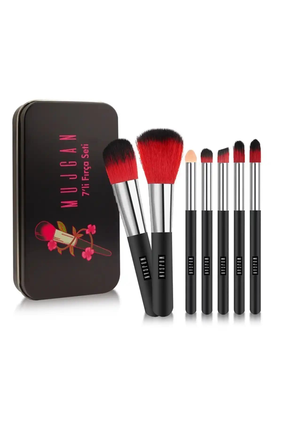 Müjgan 7'li Fırça Seti: Şık ve Dayanıklı Makyaj Fırça Aksesuarları