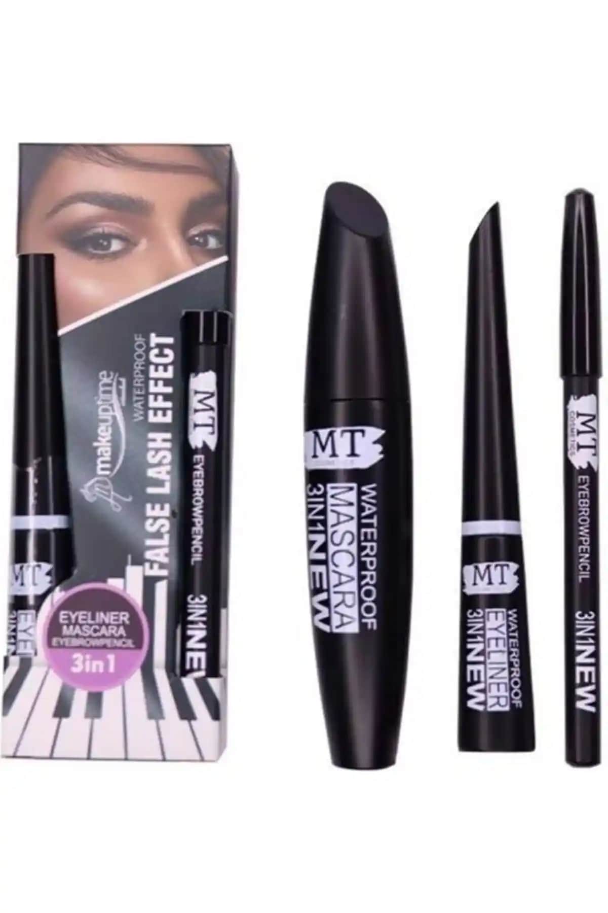 MUJGAN Mt 3 In 1 Suya Dayanıklı Makyaj Seti ile Günlük ve Özel Kullanımlar İçin Pratiklik