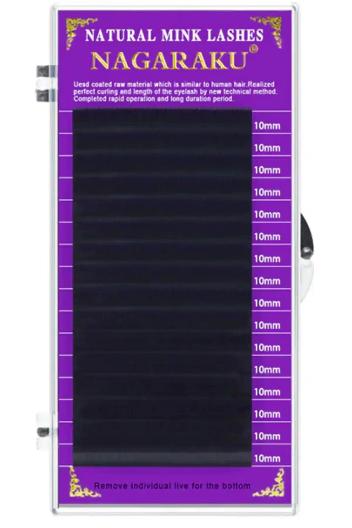 NAGARAKU İpek Kirpik 0,07 cm ve 10 mm ile doğal ve hacimli gözler için ideal seçim