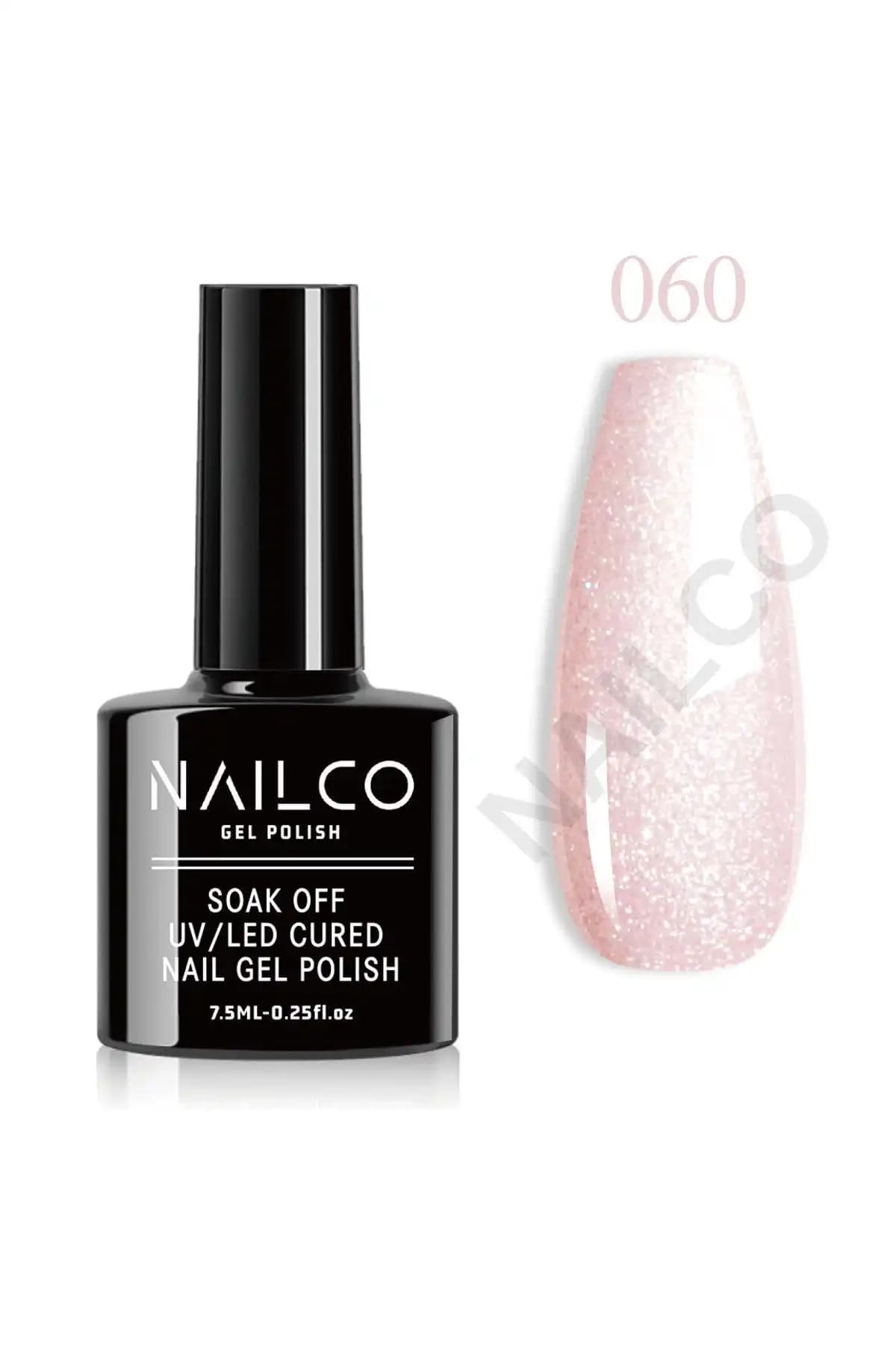 Naıl Co UV Led Kalıcı Oje Simli Pembe 7.5 ml Profesyonel ve Dayanıklı Tırnak Jel Ürünü