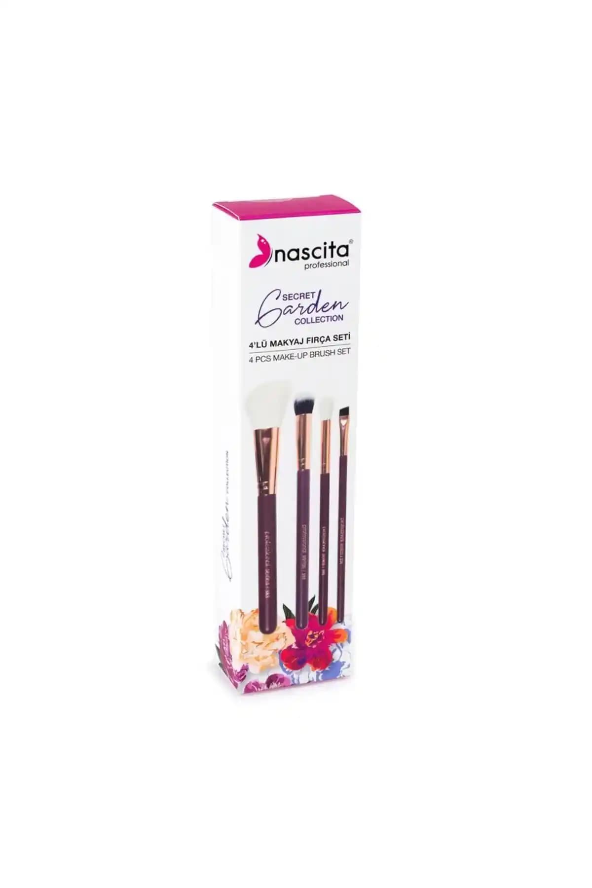 Nascita Garden 4'lü Fırça Seti Modern Tasarım ve Yüksek Kalite ile Makyajda Profesyonellik