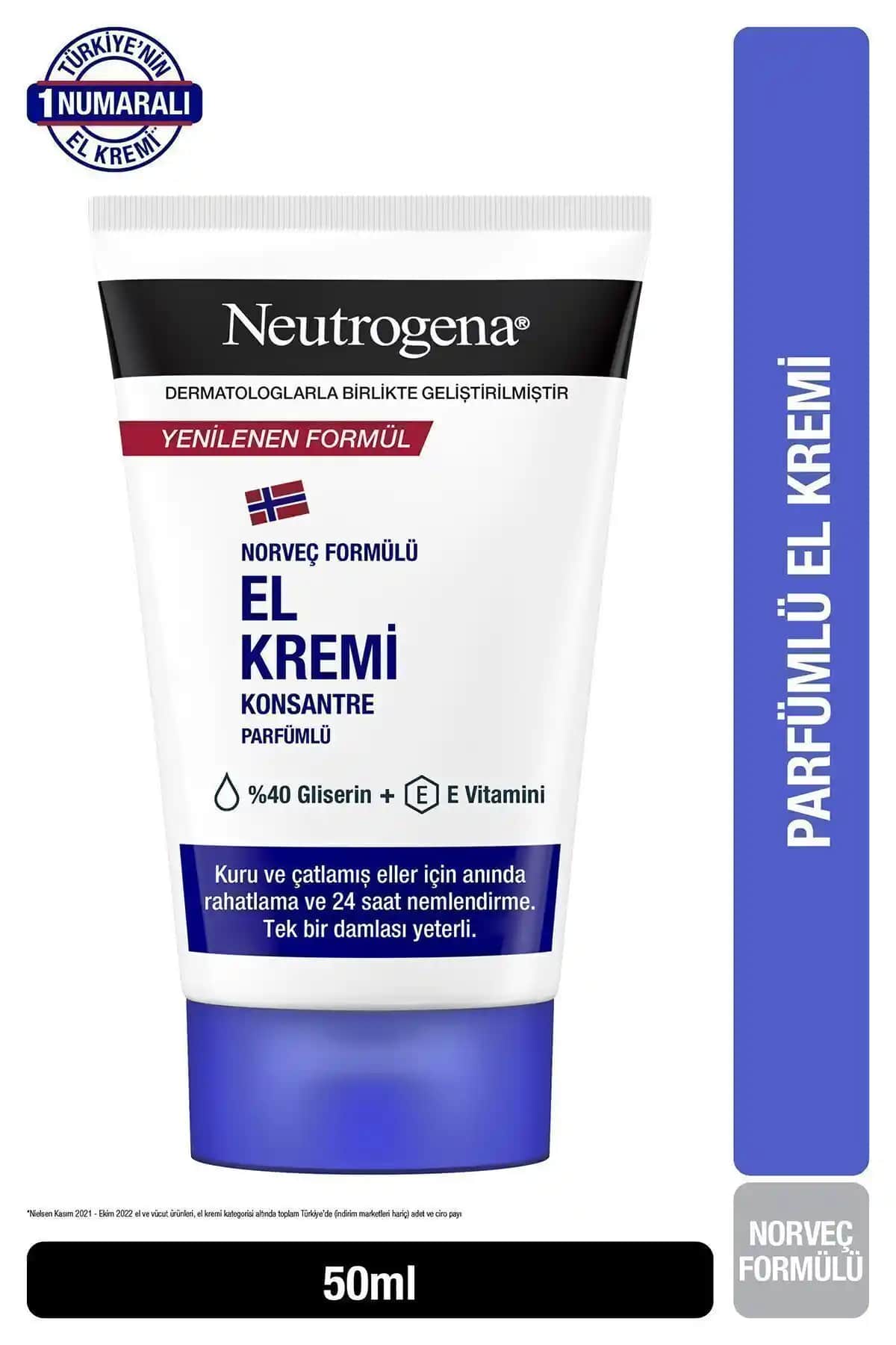 Neutrogena Norveç Formülü Parfümlü El Kremi 50 Ml: Nemlendirici ve Hoş Kokulu Bakım Ürünü