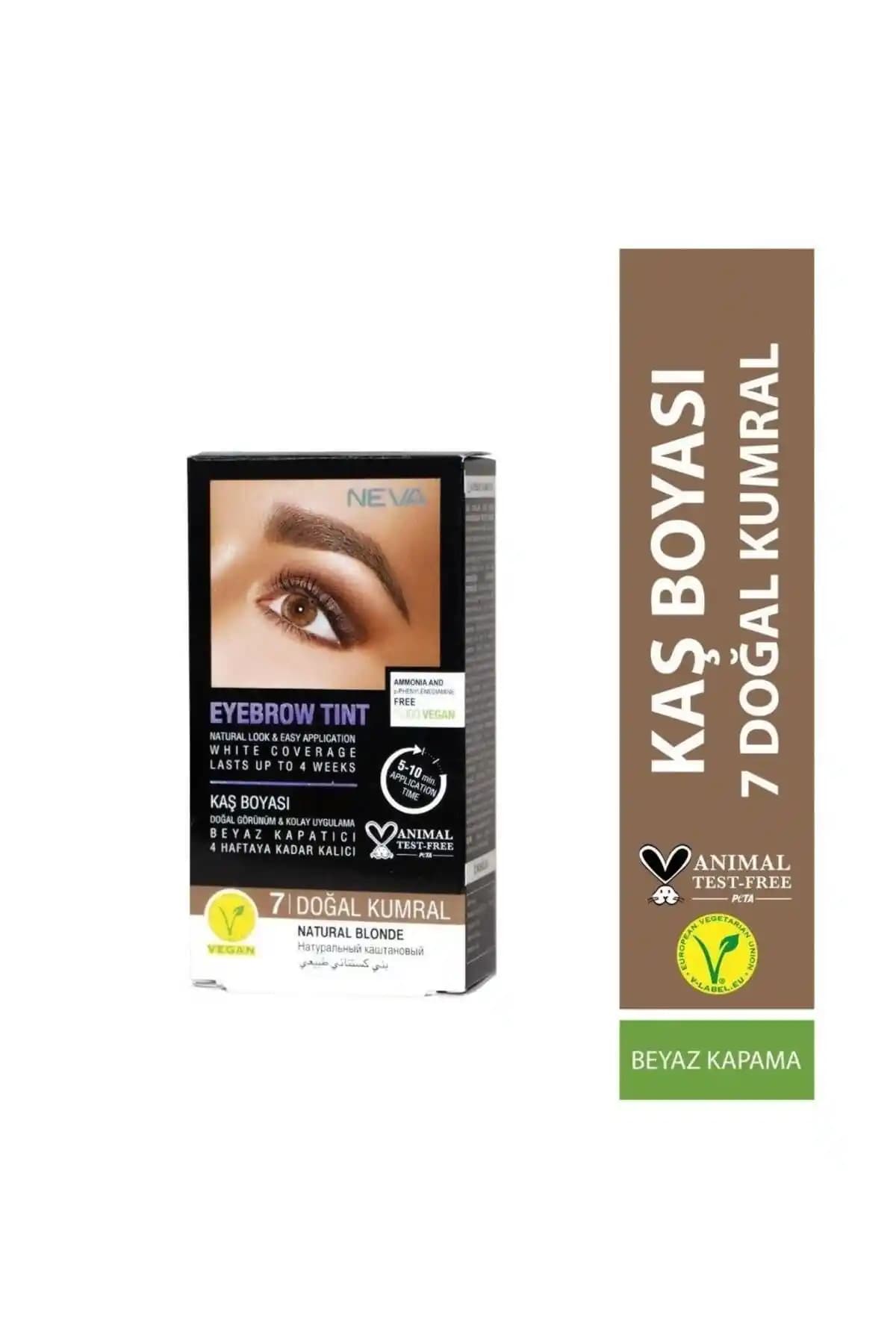 Neva Eyebrow Tint Vegan Kaş Boyası Seti Doğal Kumral Tonlar ile Kalıcı ve Güvenilir