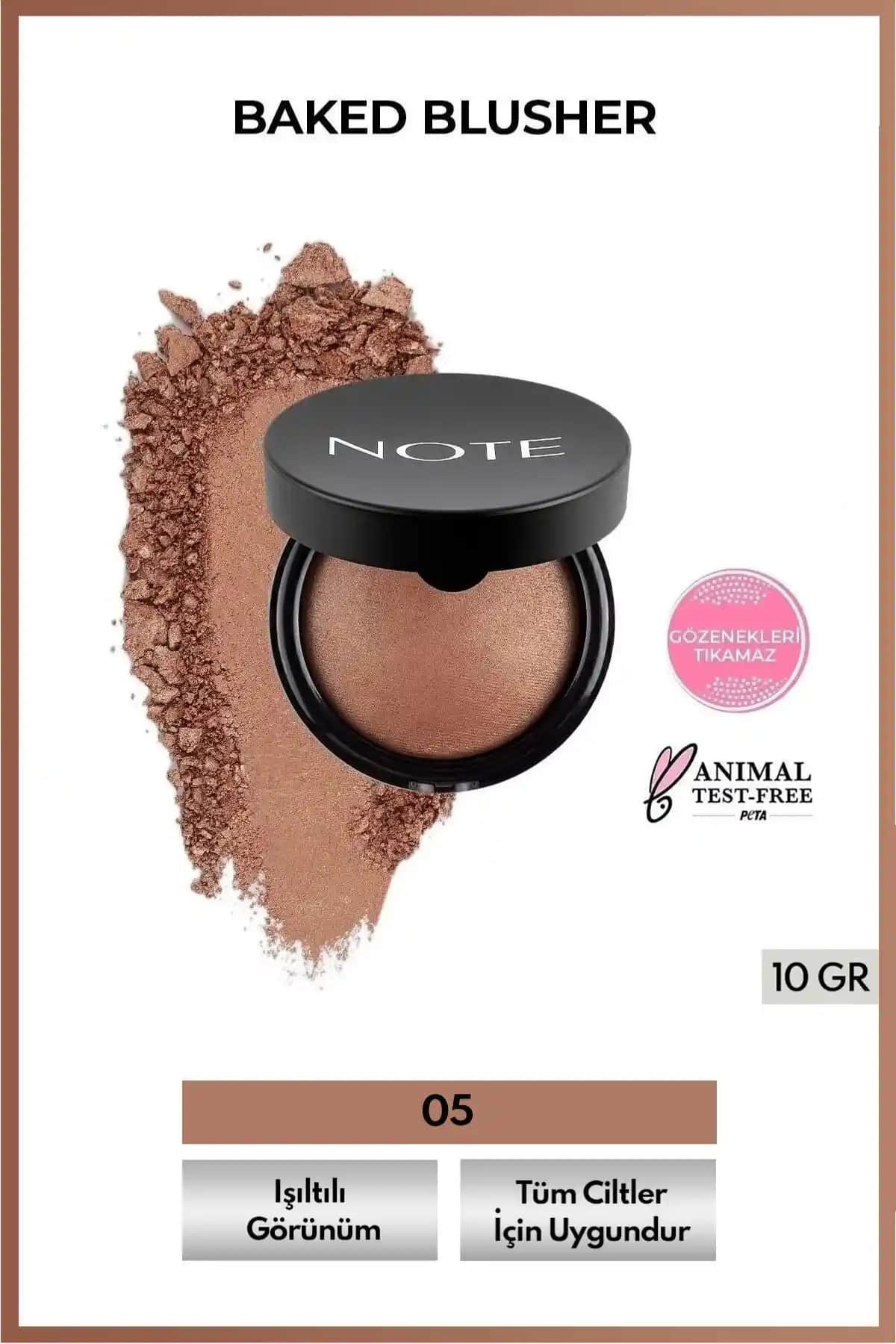 Note Cosmetics Baked Blusher: Doğal ve Işıltılı Makyaj İçin Çok Yönlü Allık Ürünü