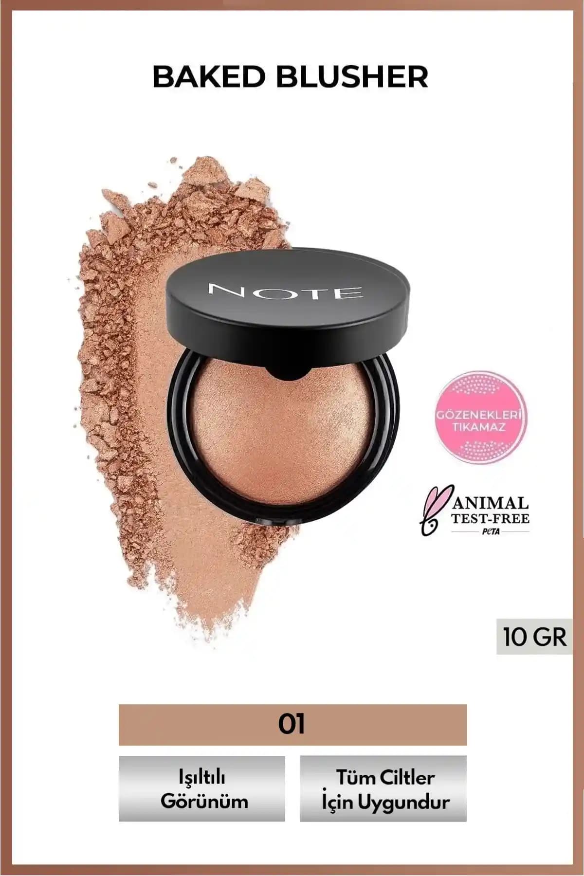 Note Cosmetics Baked Blusher: Doğal ve Parlak Görünüm Sunan Güvenli Allık
