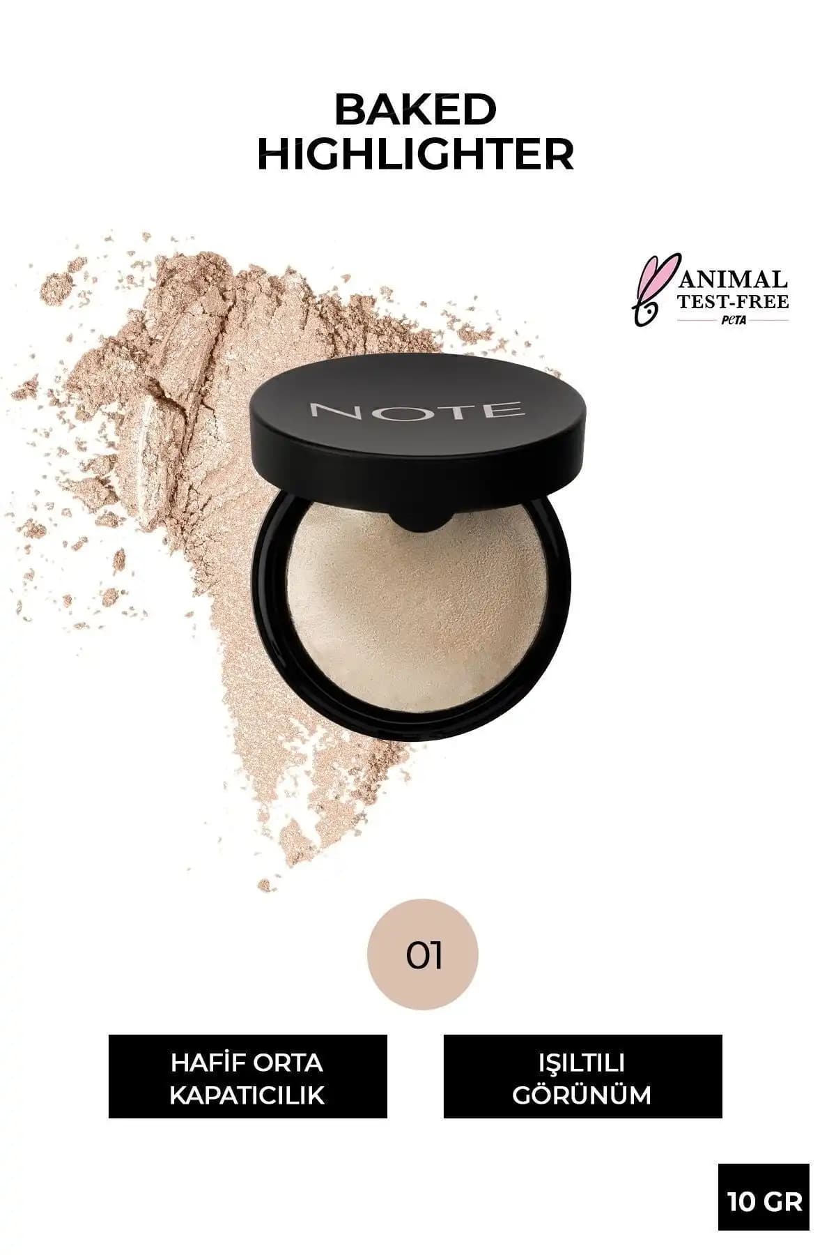 Note Cosmetics Baked Highlighter: Doğal Parlaklık ve Uzun Süre Kalıcılık Sağlayan Kozmetik Ürünü