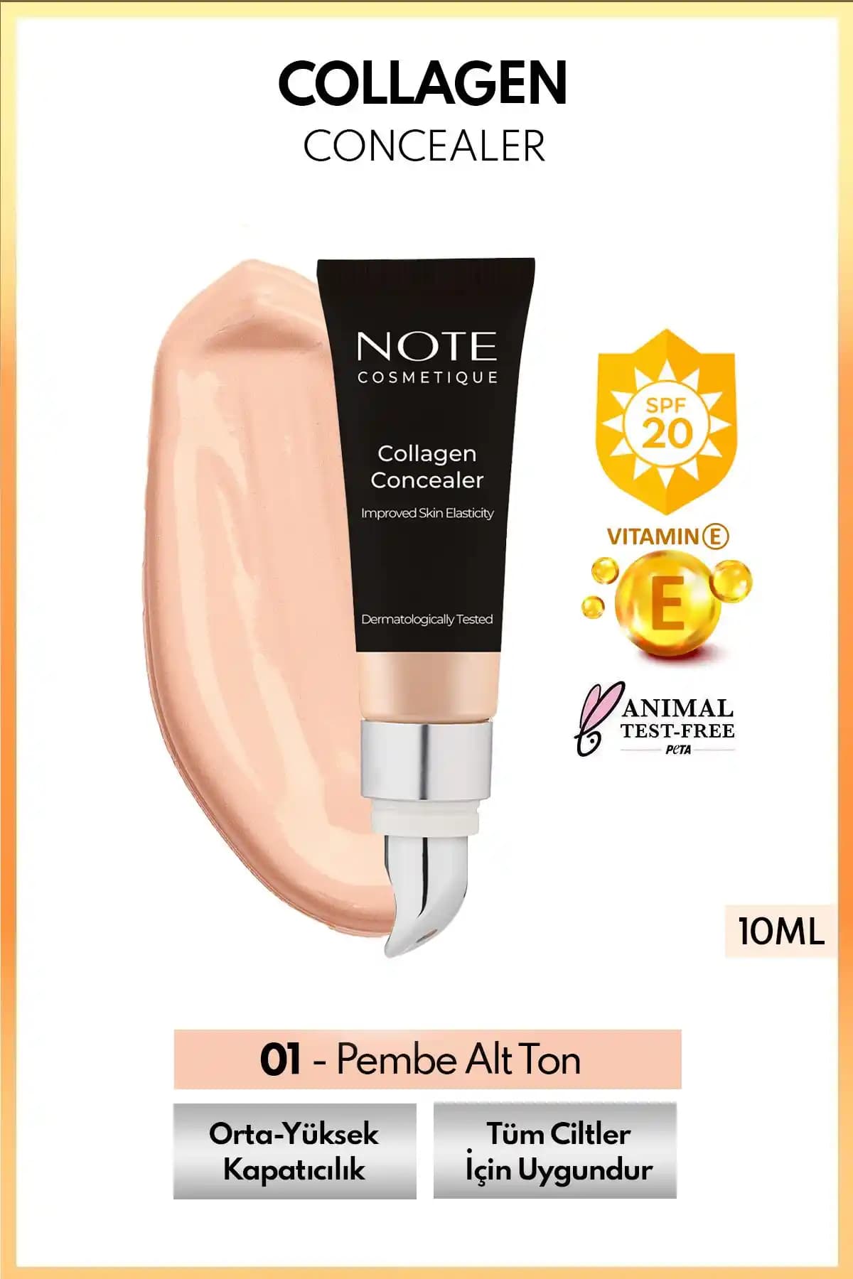 Note Cosmetics Collagen Concealer SPF 20: Güçlü Kapatıcı ve Cilt Bakımını Birleştiren Ürün
