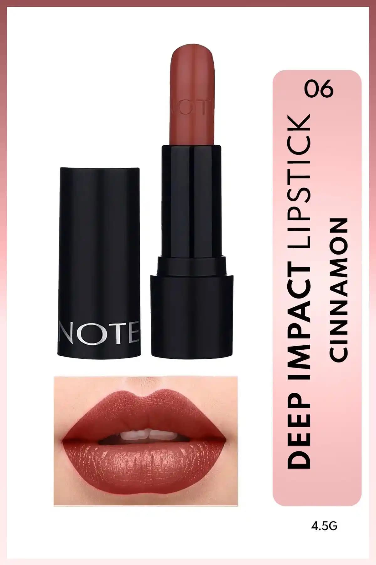 Note Cosmetics Deep Impact Lipstick: Yüksek Kalıcılık ve Doğal Görünüm Sunan Renkli Ruj