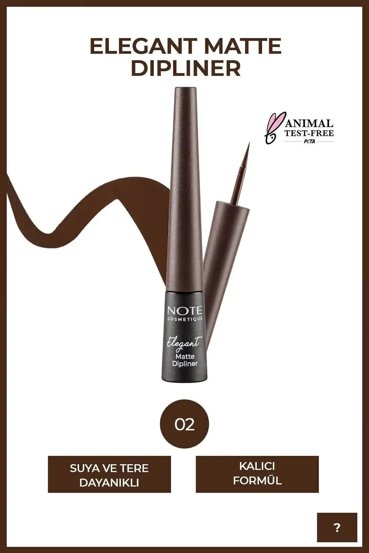 Note Cosmetics Elegant Matte Dipliner Waterproof: Kalıcı ve Zarif Kahverengi Eyeliner