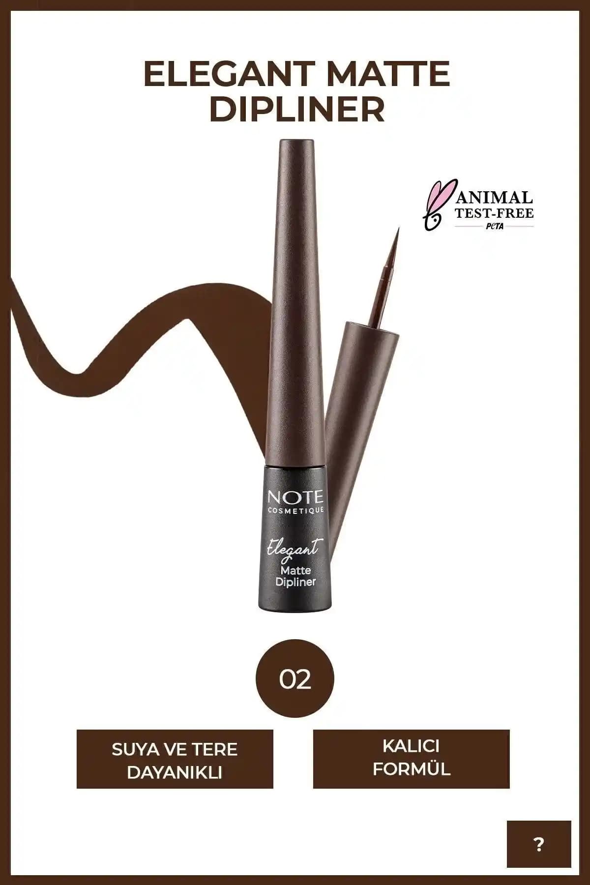 Note Cosmetics Elegant Matte Dipliner Waterproof: Kalıcı ve Zarif Kahverengi Eyeliner
