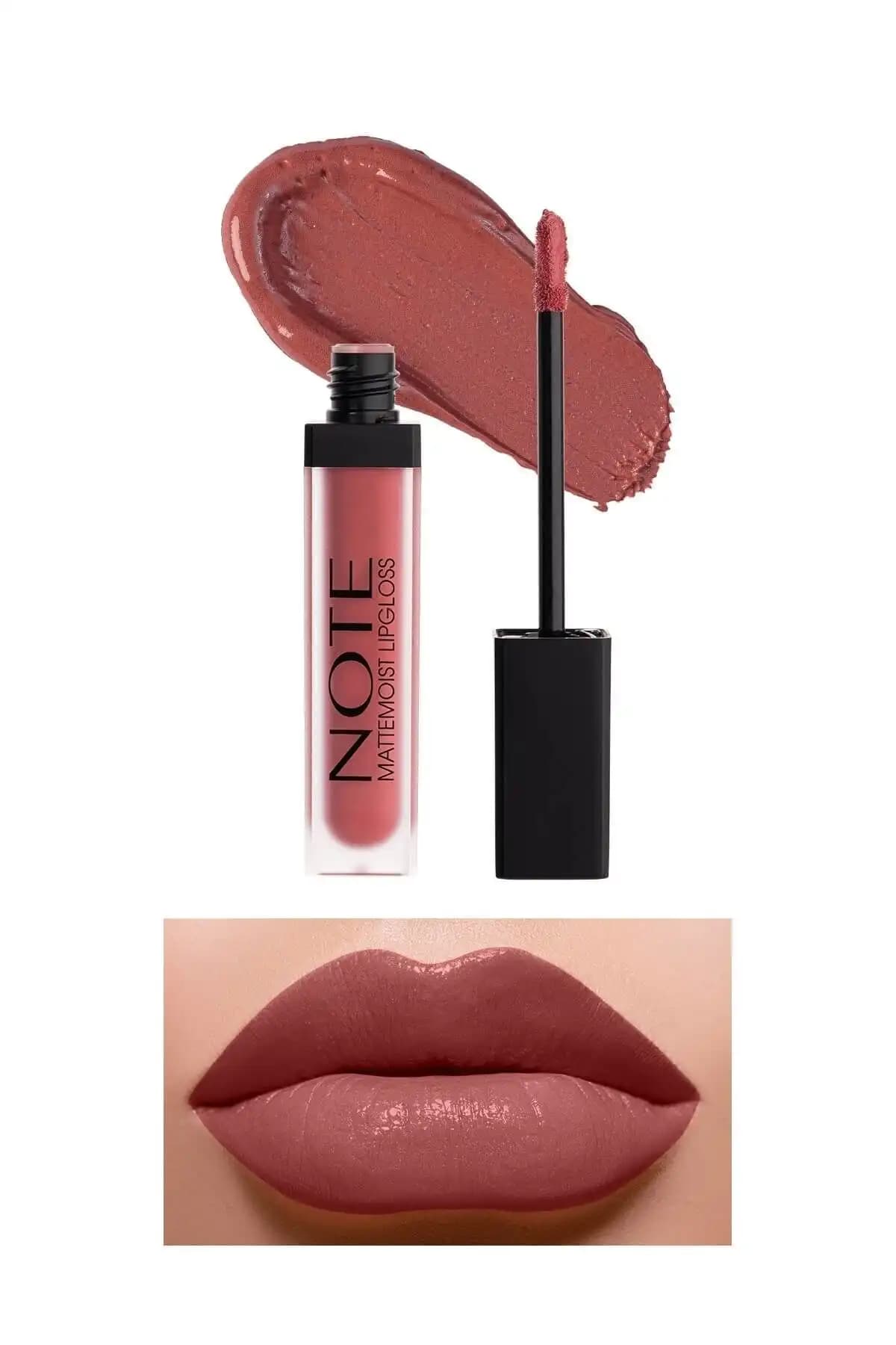 Note Cosmetics Mattemoist Lipgloss 409 Angel Rengi ile Doğal ve Canlı Dudaklar