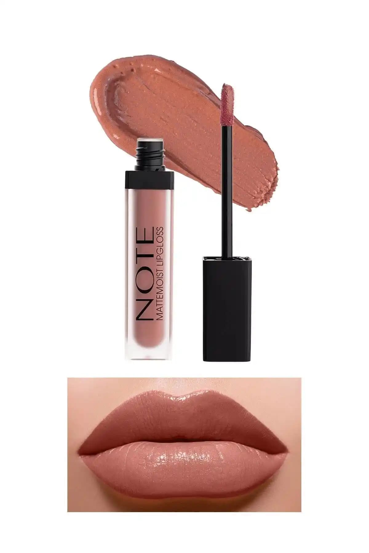 Note Cosmetics Mattemoist Lipgloss ile doğal ve şık dudak görünümü sağlar