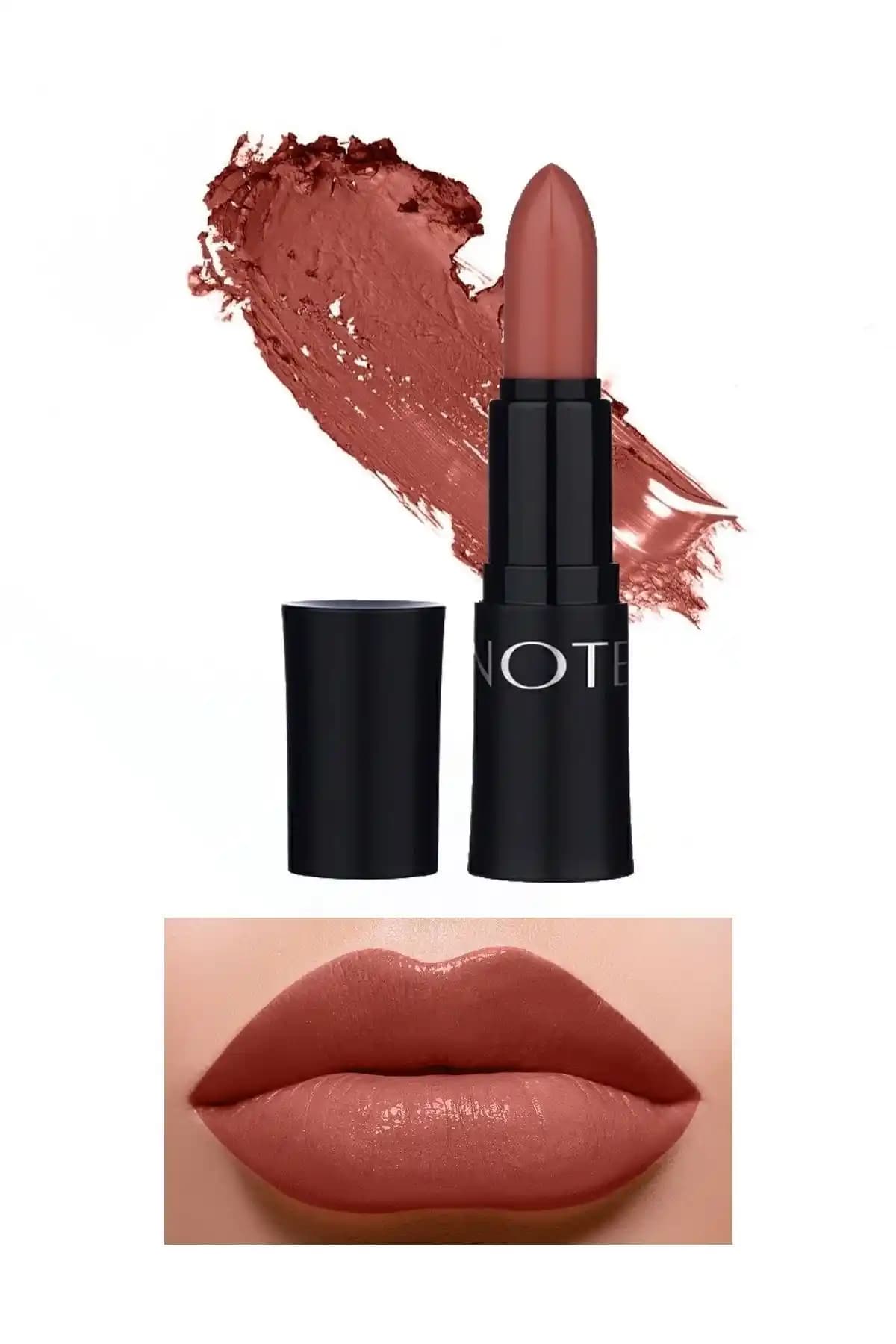 Note Cosmetics Mattemoist Lipstick 312 Happy Tan ile Doğal ve Kalıcı Dudaklar